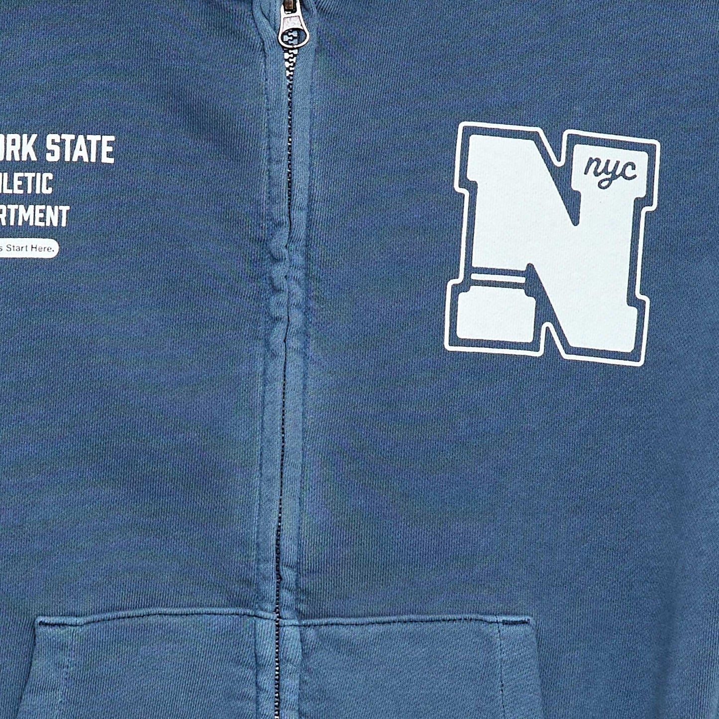 Loose Cotton Hoodie with Animated Back BLUE