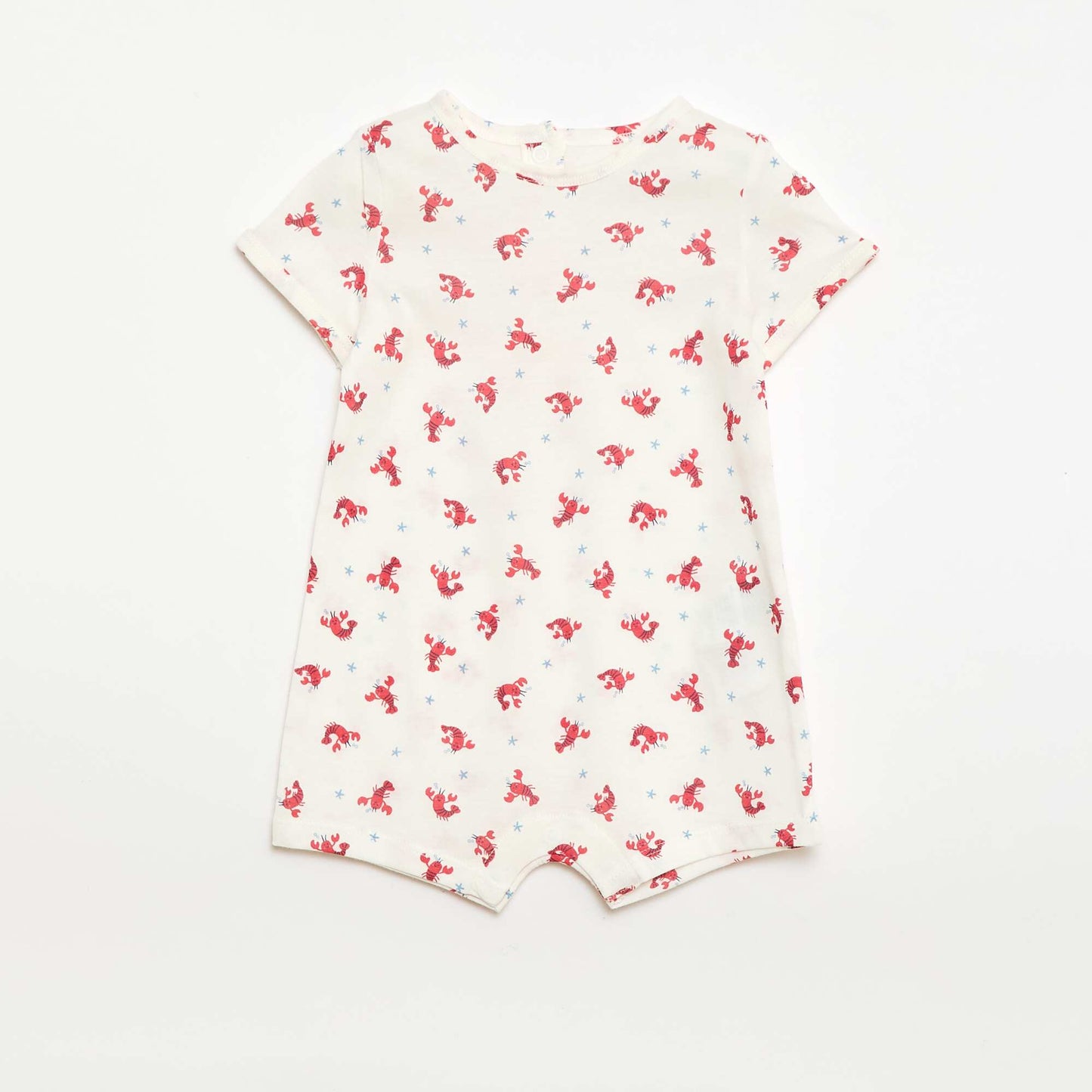 2-Pack of Short Jersey Rompers WHITE