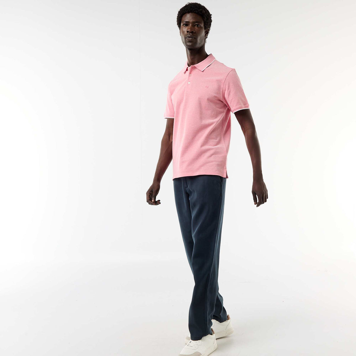 Polo shirt with chest embroidery RED