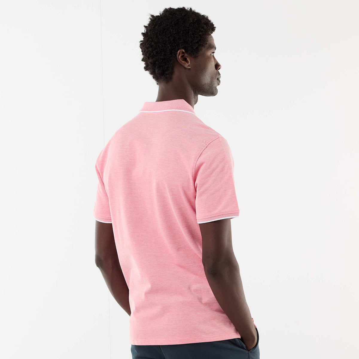 Polo shirt with chest embroidery RED