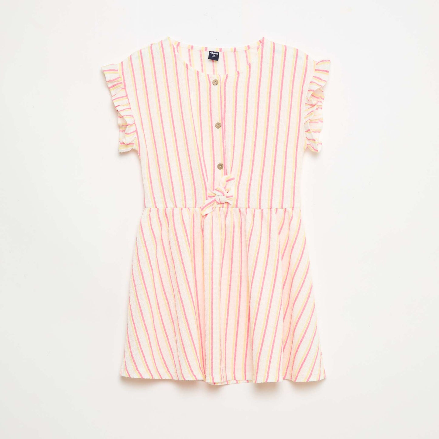 Textured Knit Button-Front Dress BEIGE