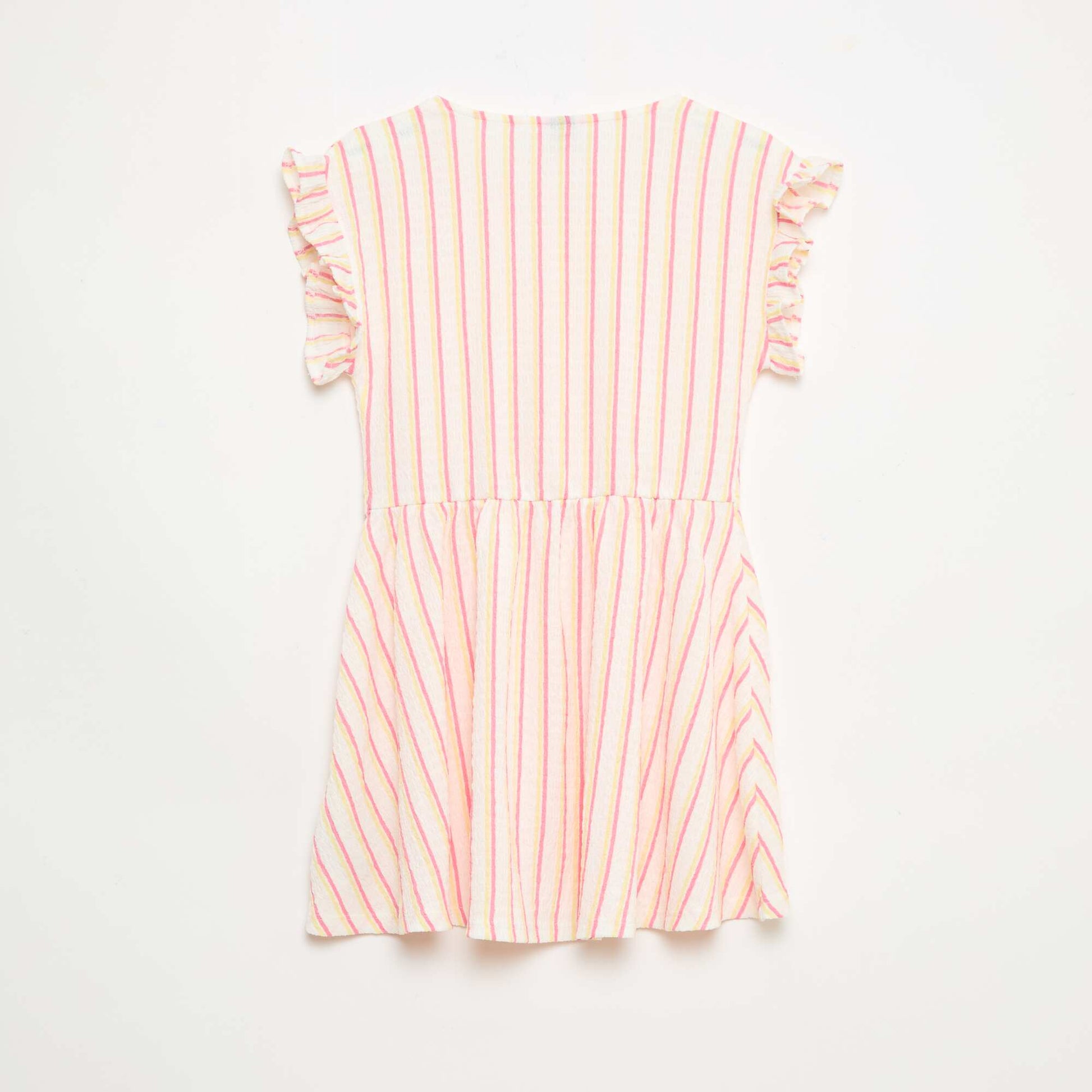 Textured Knit Button-Front Dress BEIGE