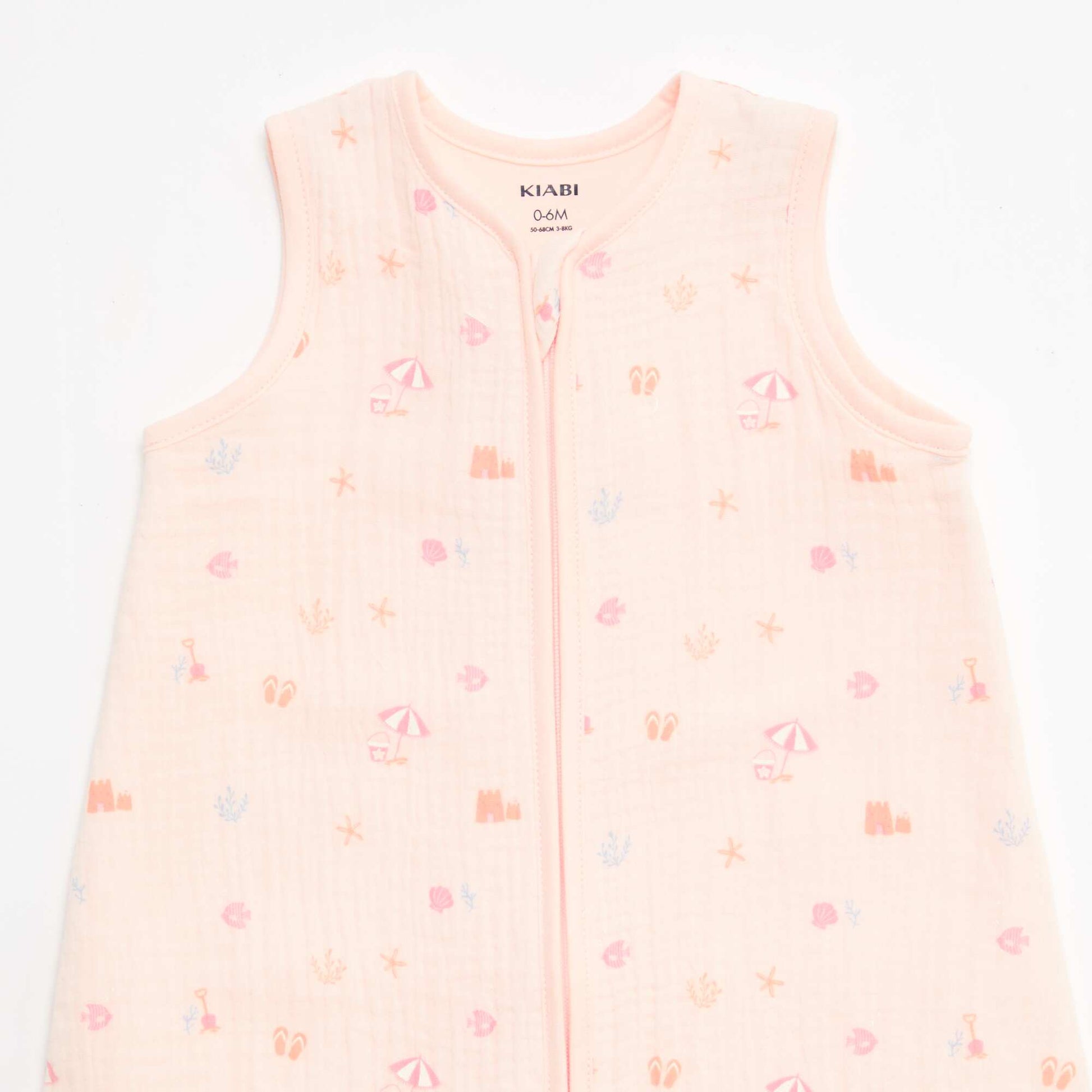 Sleeveless Animated Cotton Gauze Sleep Sack TOG 1 PINK