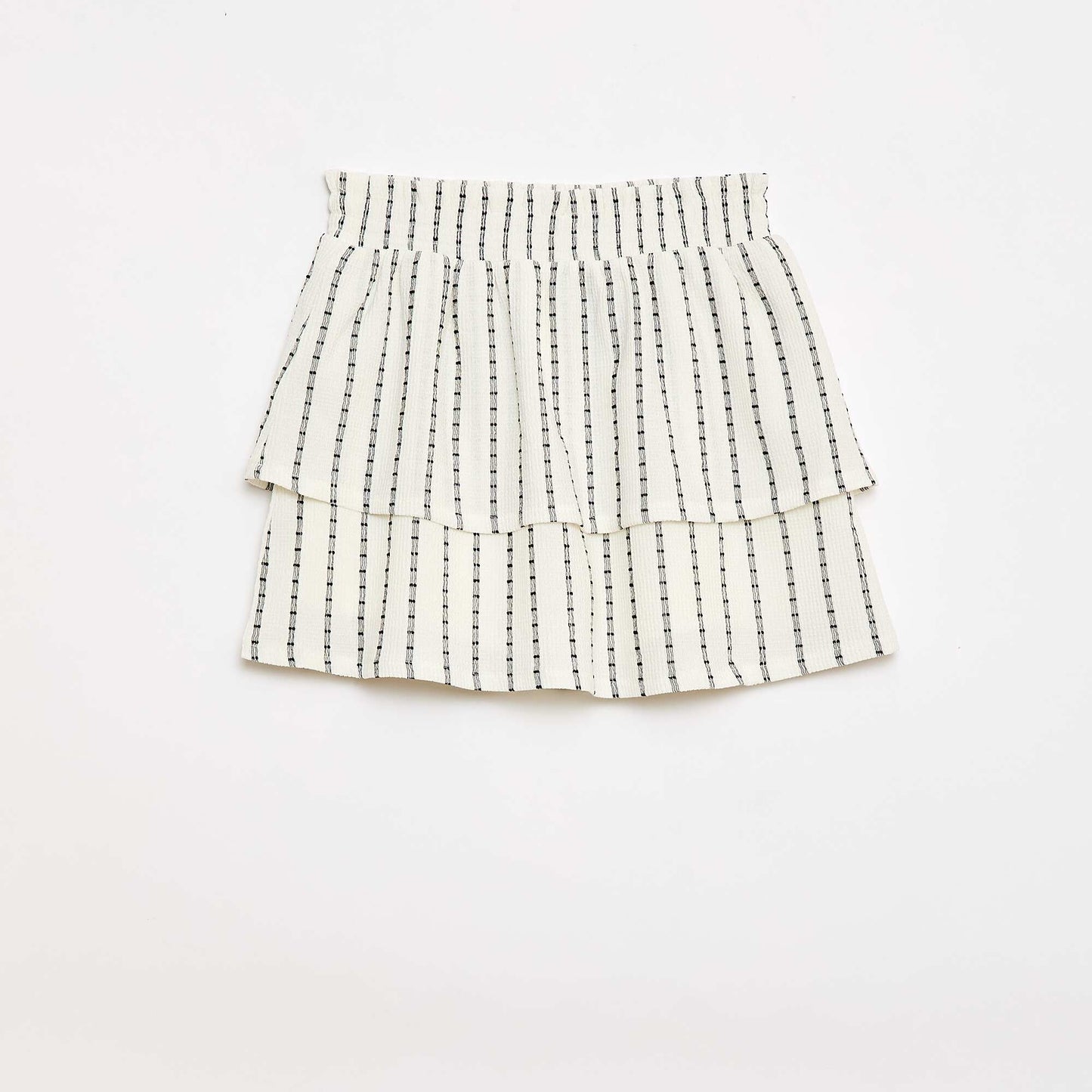 Striped Skort with Vertical Stripes WHITE
