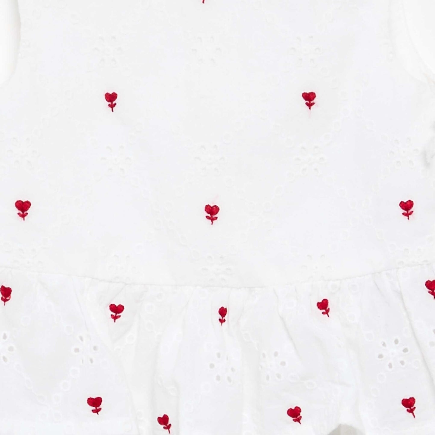 Sleeveless Blouse with Embroidery BEIGE