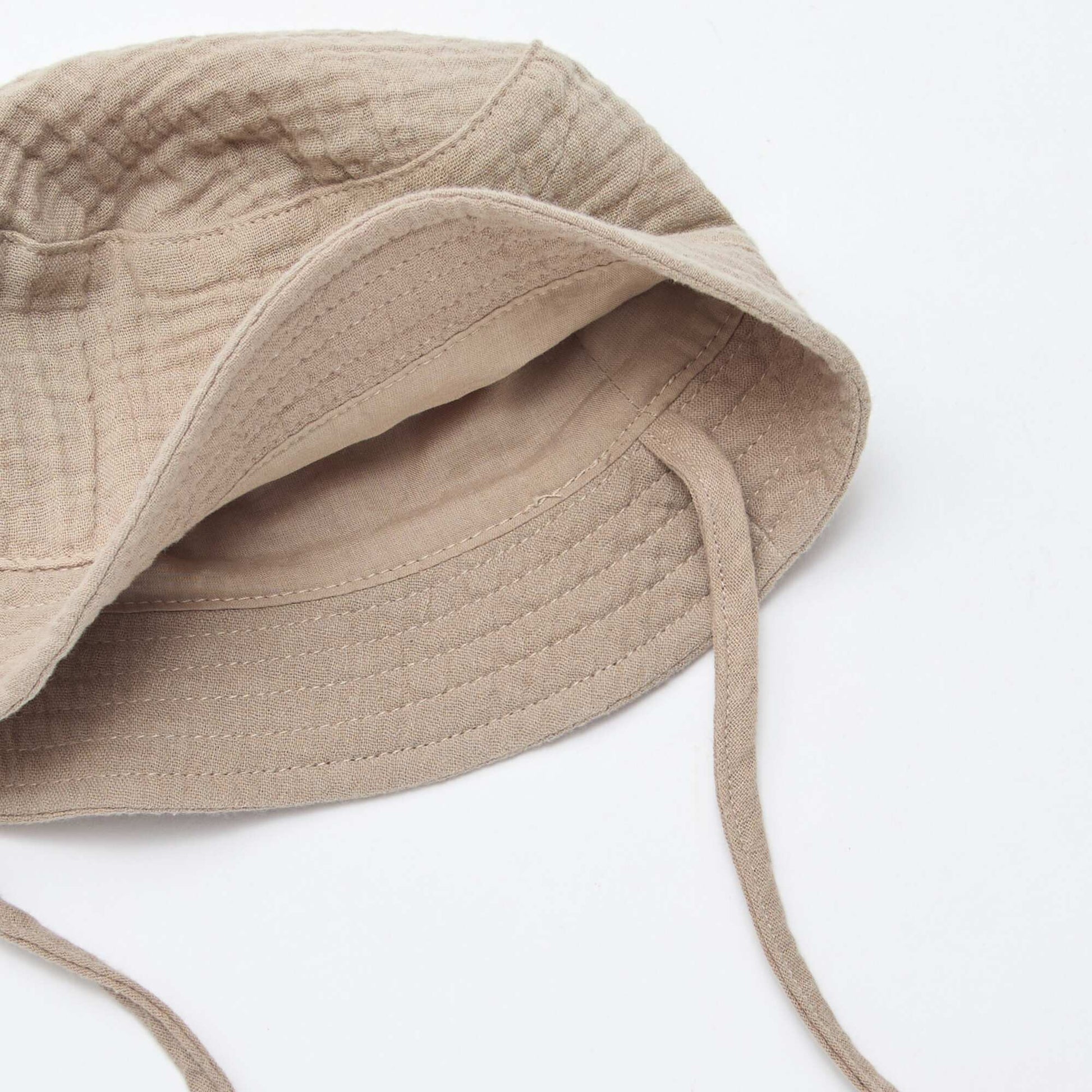 Cotton Gauze Bucket Hat BROWN