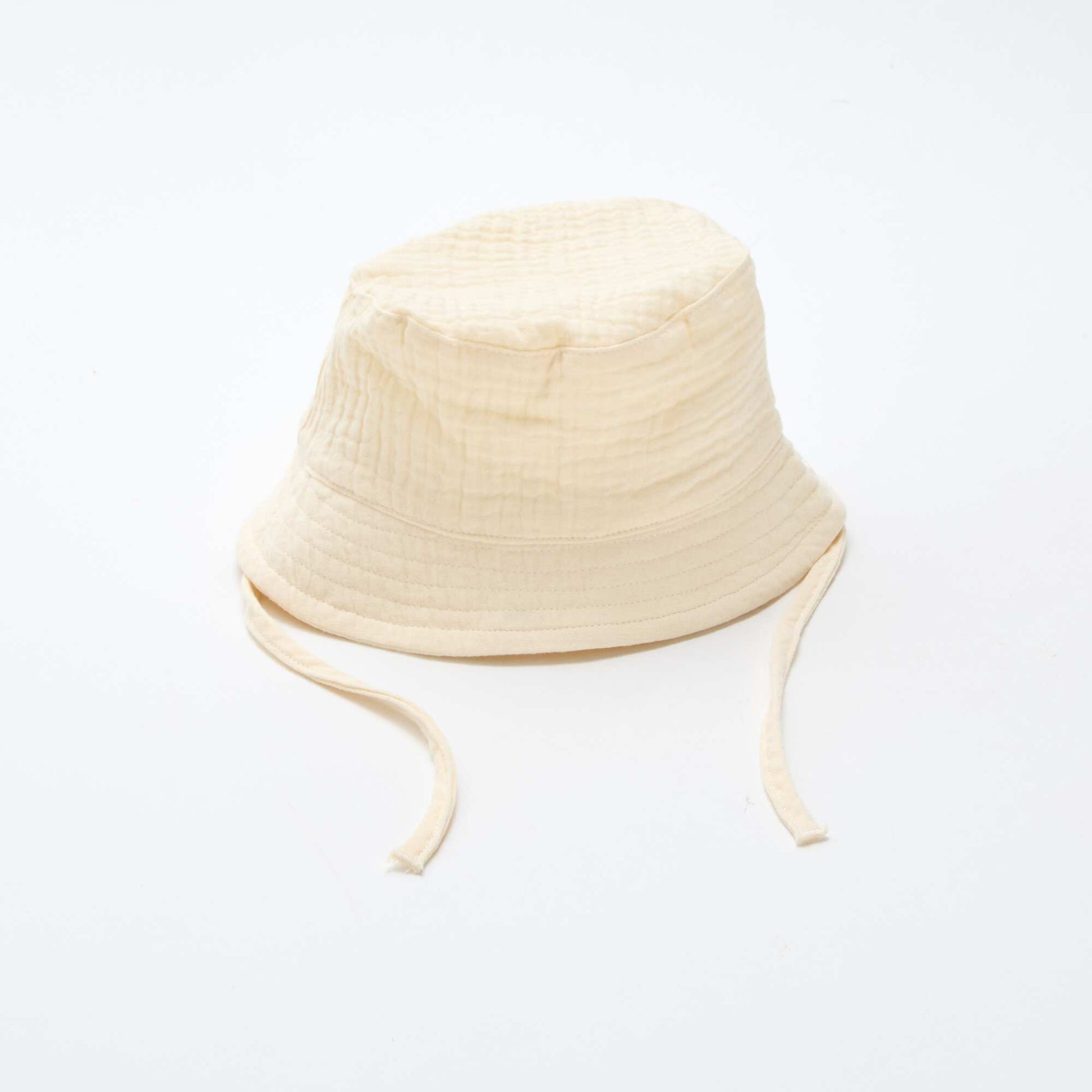 Cotton Gauze Bucket Hat WHITE
