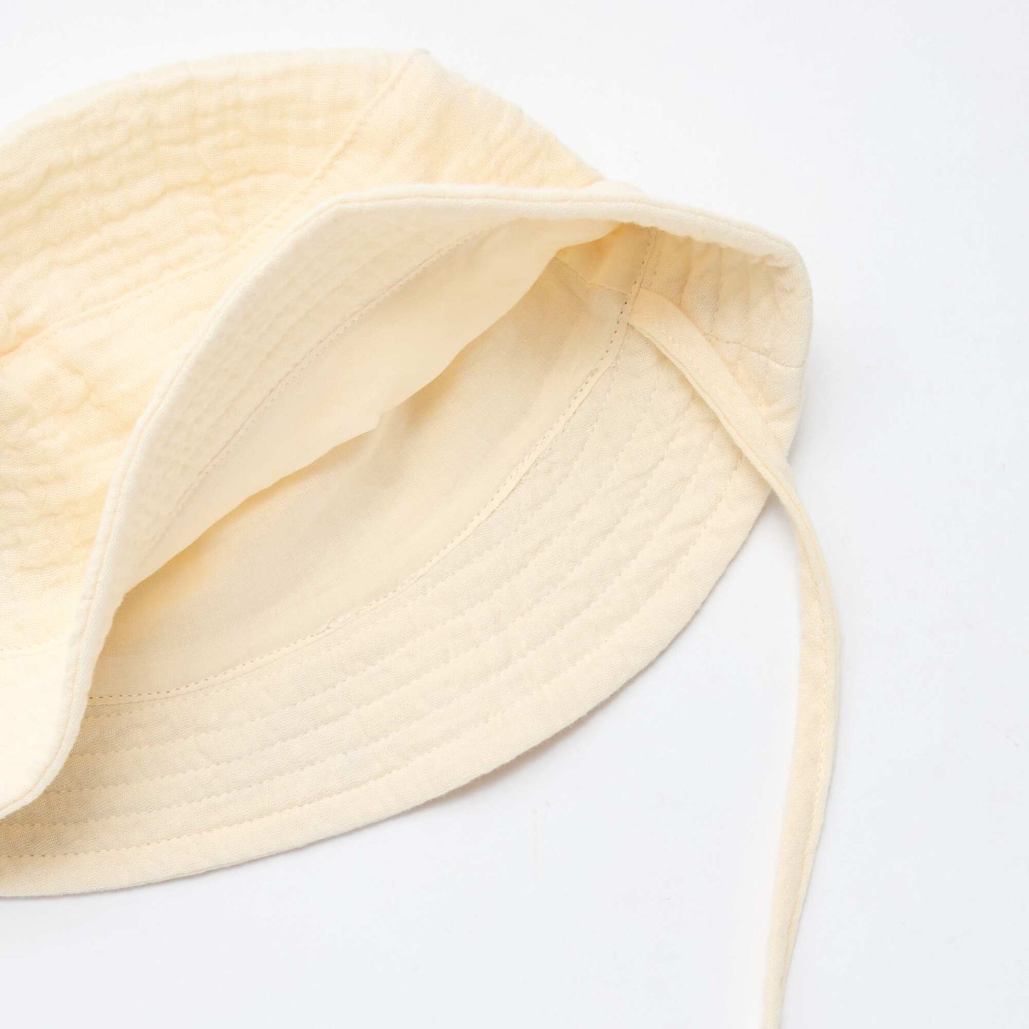 Cotton Gauze Bucket Hat WHITE