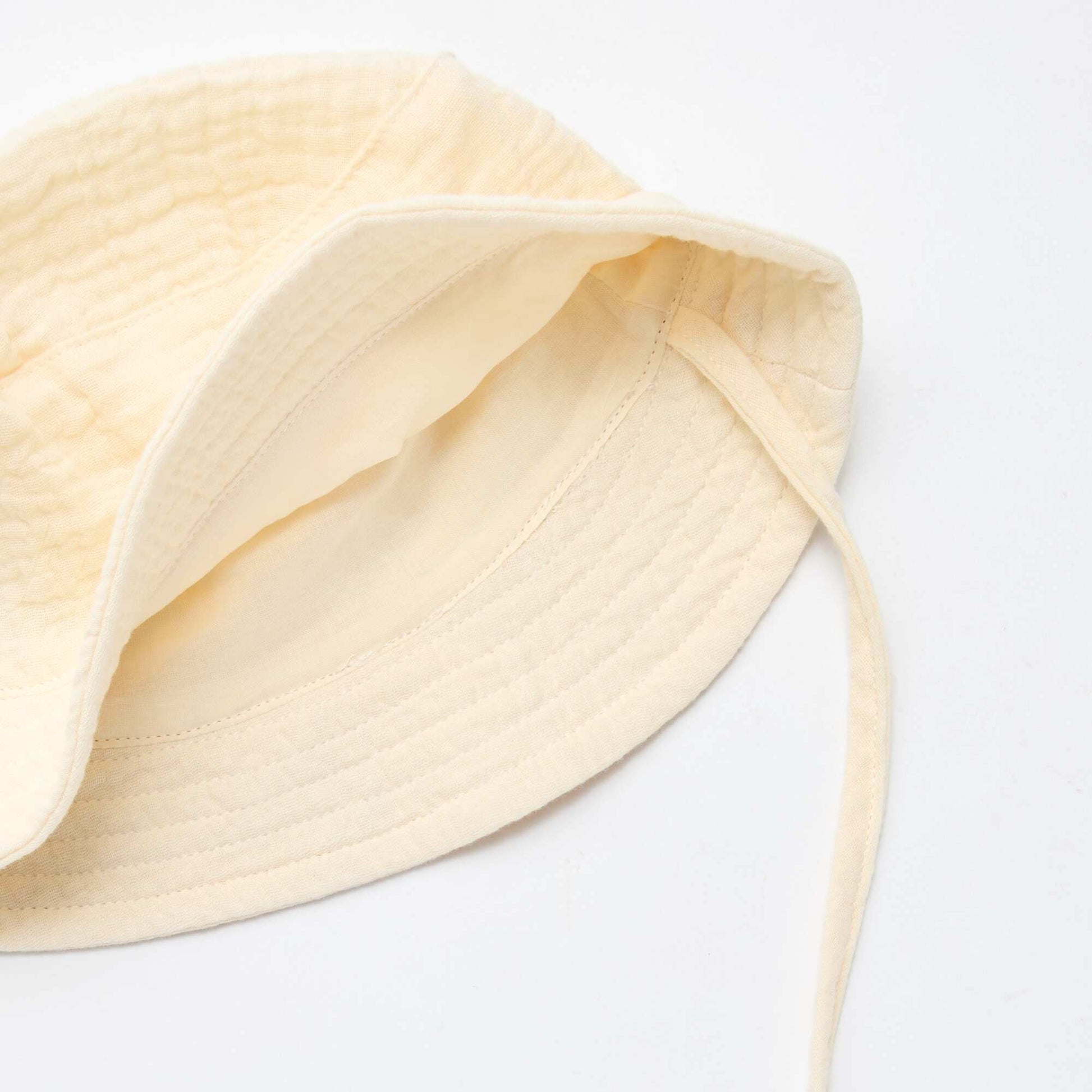 Cotton Gauze Bucket Hat WHITE
