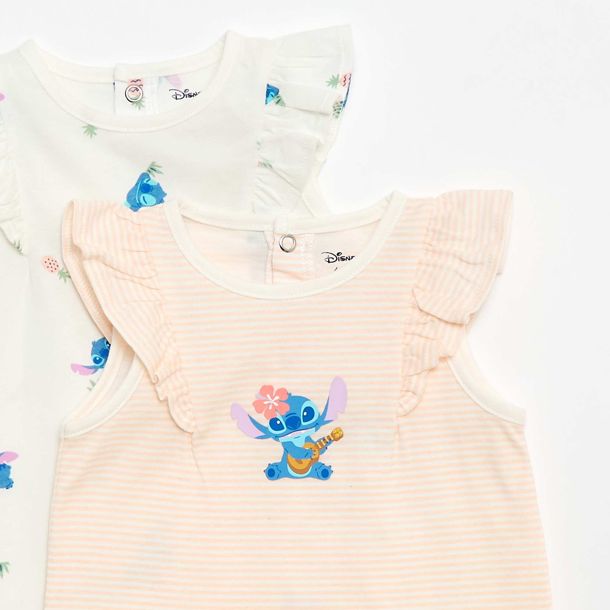 Set of 2 'Stitch' 'Disney' sleeveless rompers WHITE