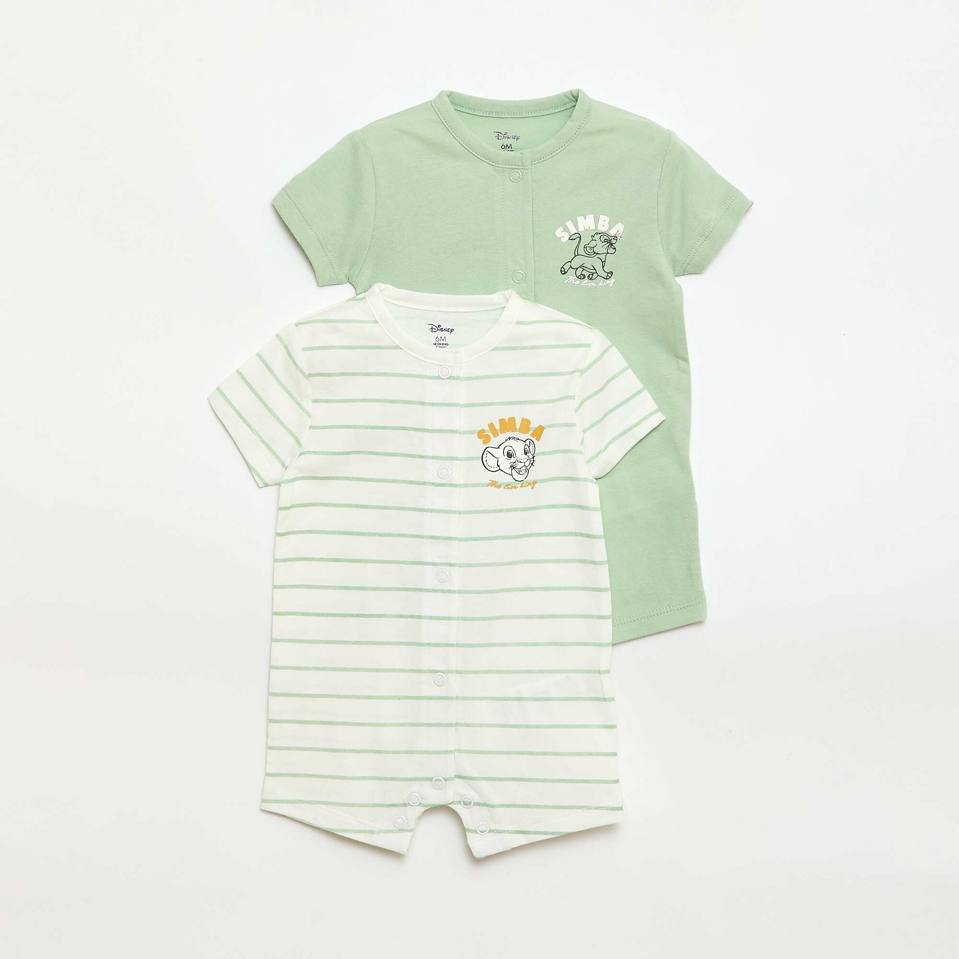 Set of 2 'Simba' 'Disney' Rompers WHITE