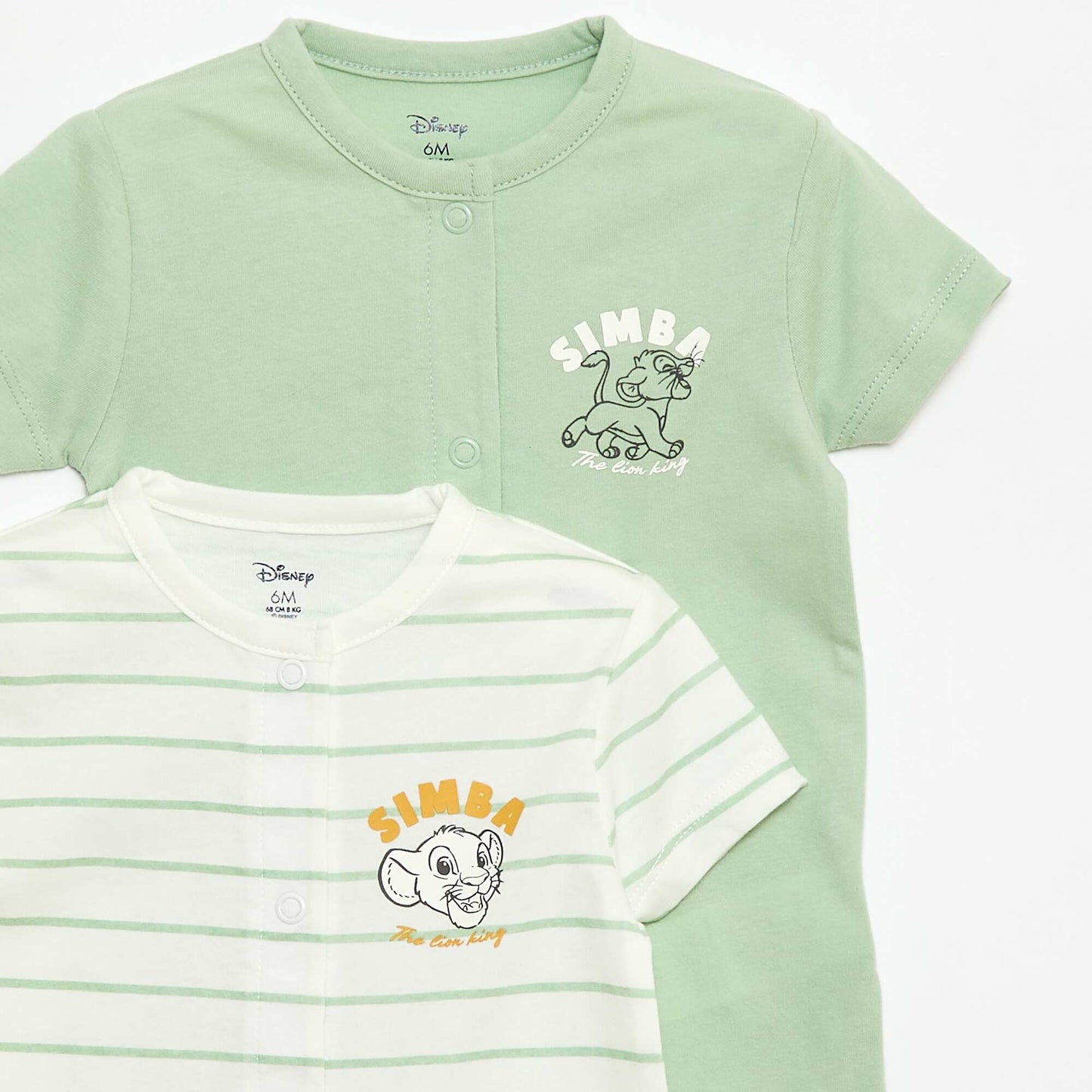 Set of 2 'Simba' 'Disney' Rompers WHITE
