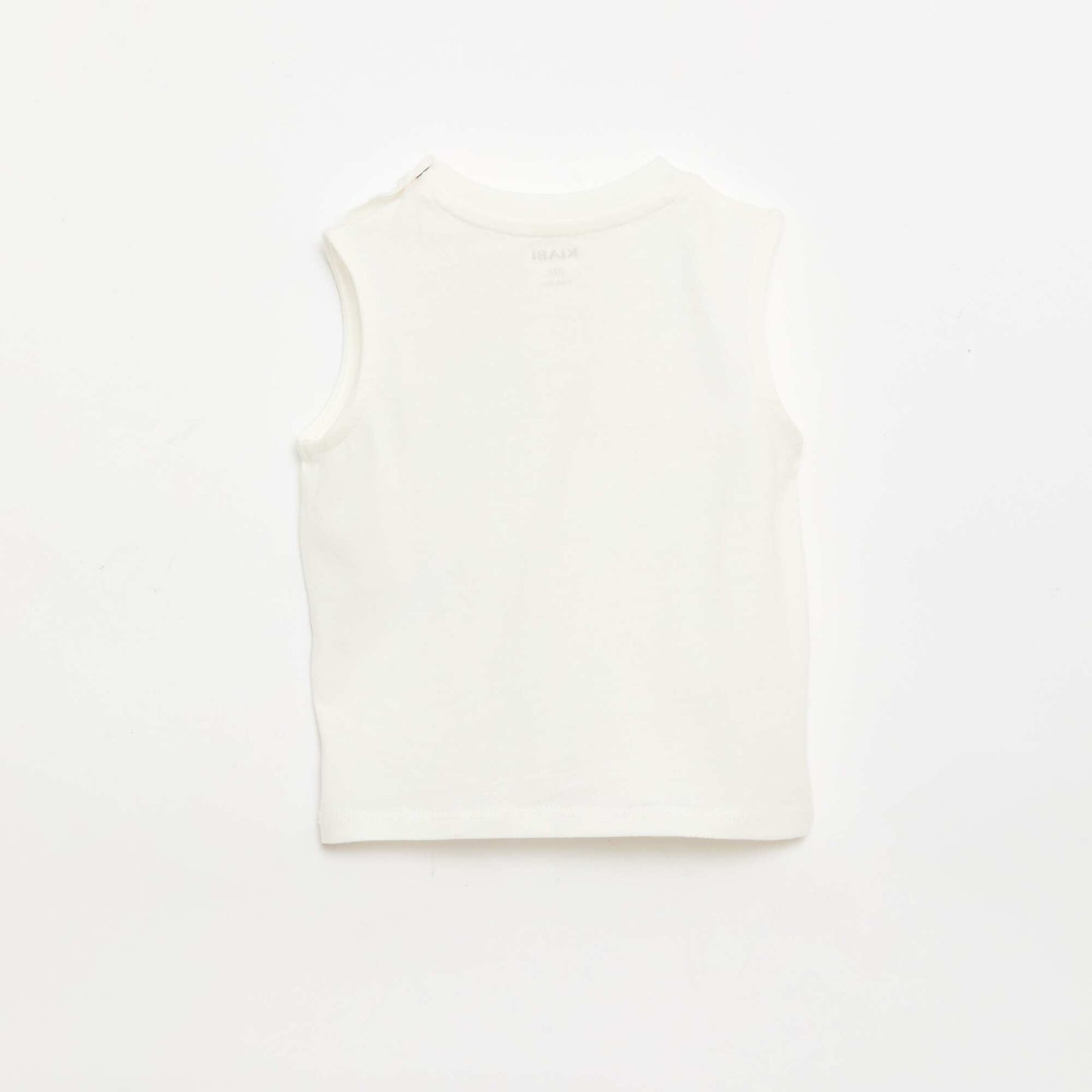 Cotton Jersey Tank Top with Chest Pocket WHITE