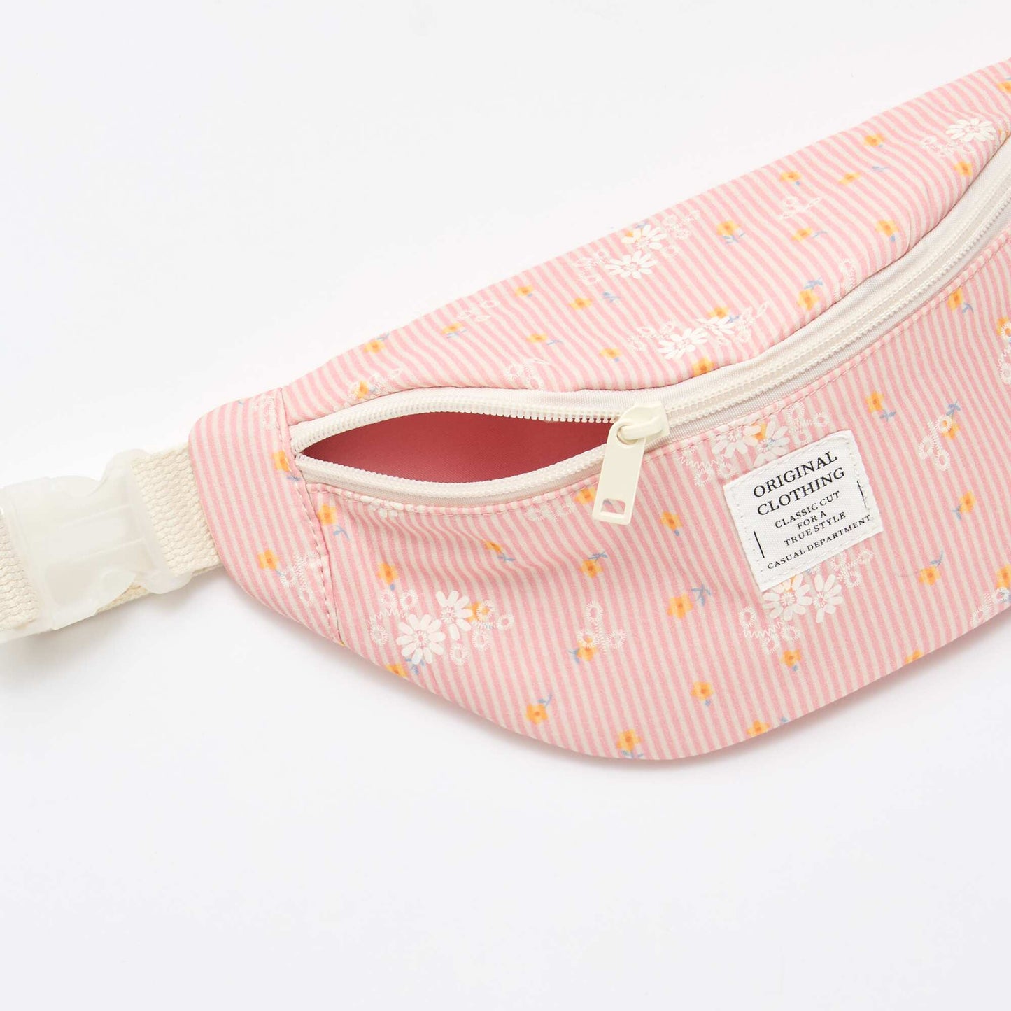 Floral All-Over Print Cotton Belt Bag PINK