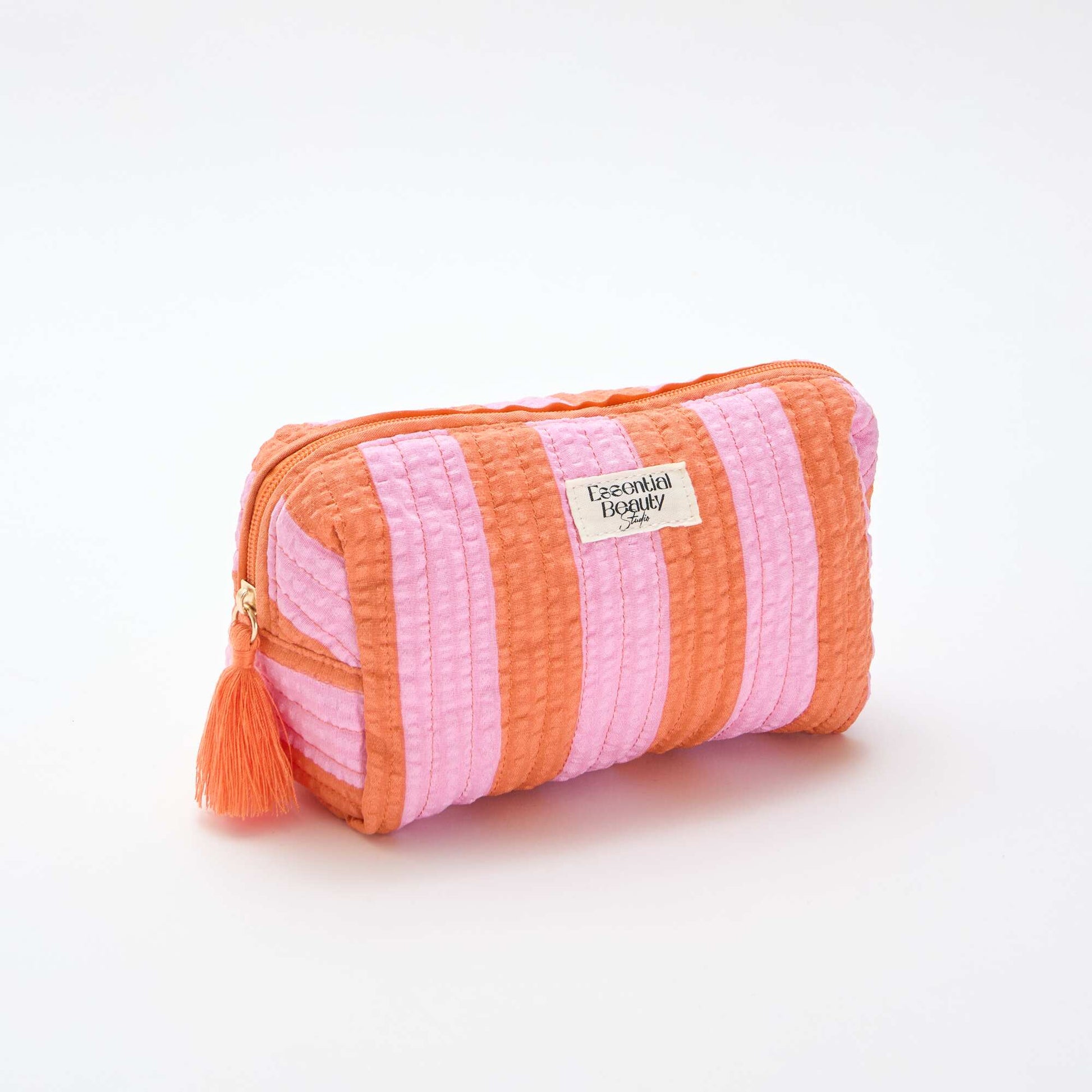 Printed Zipped Pouch ORANGE