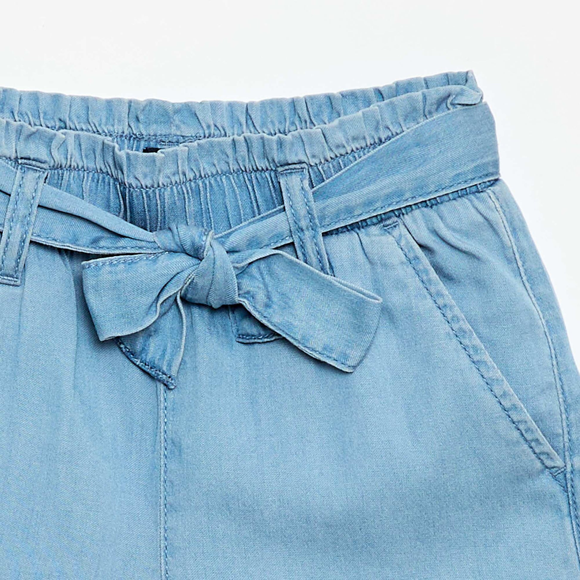 Tie-Waist Shorts BLUE