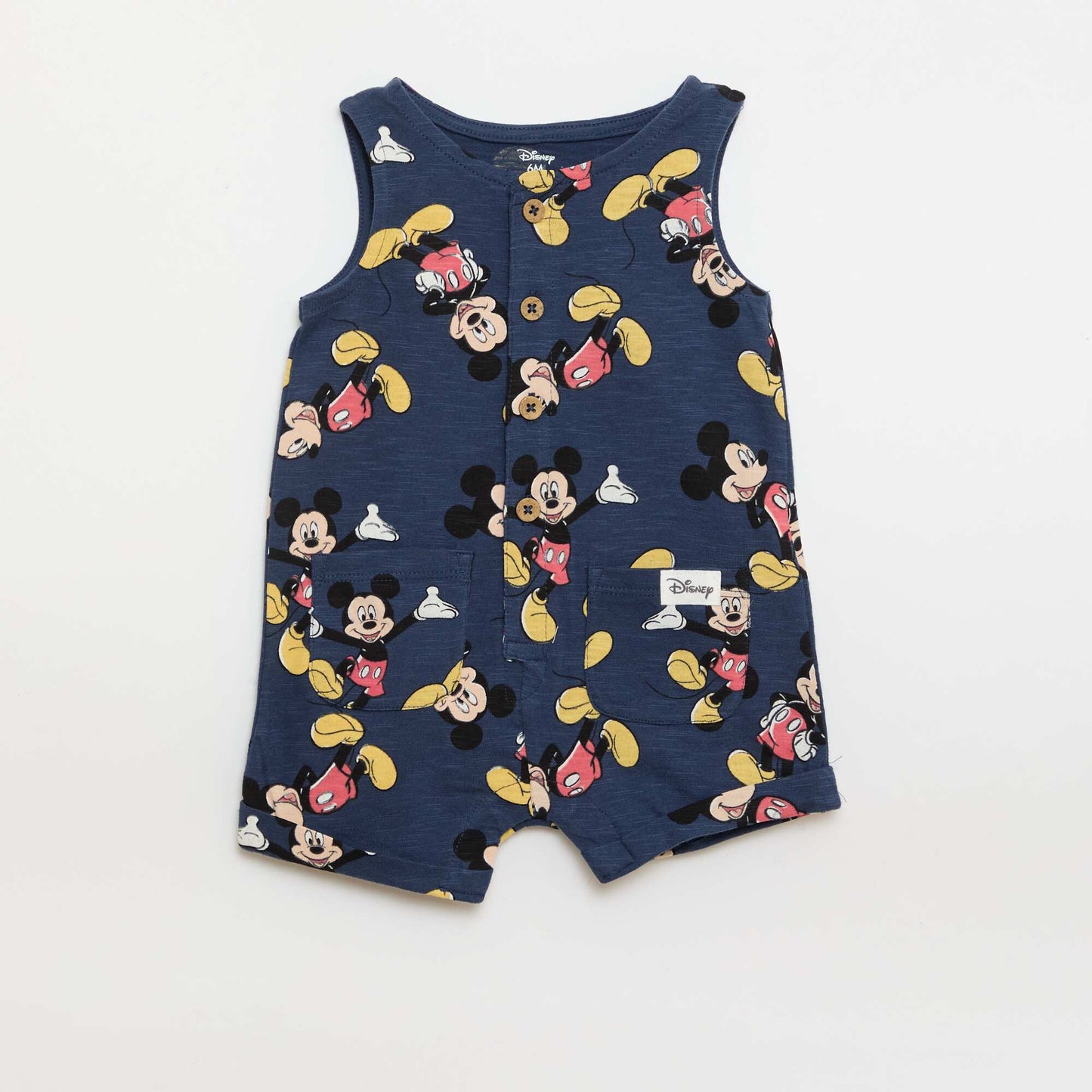 Sleeveless 'Disney' Print Romper BLUE