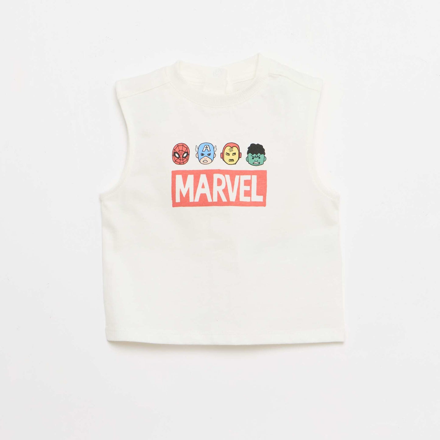 Marvel 2-piece Tank Top + Shorts Set WHITE