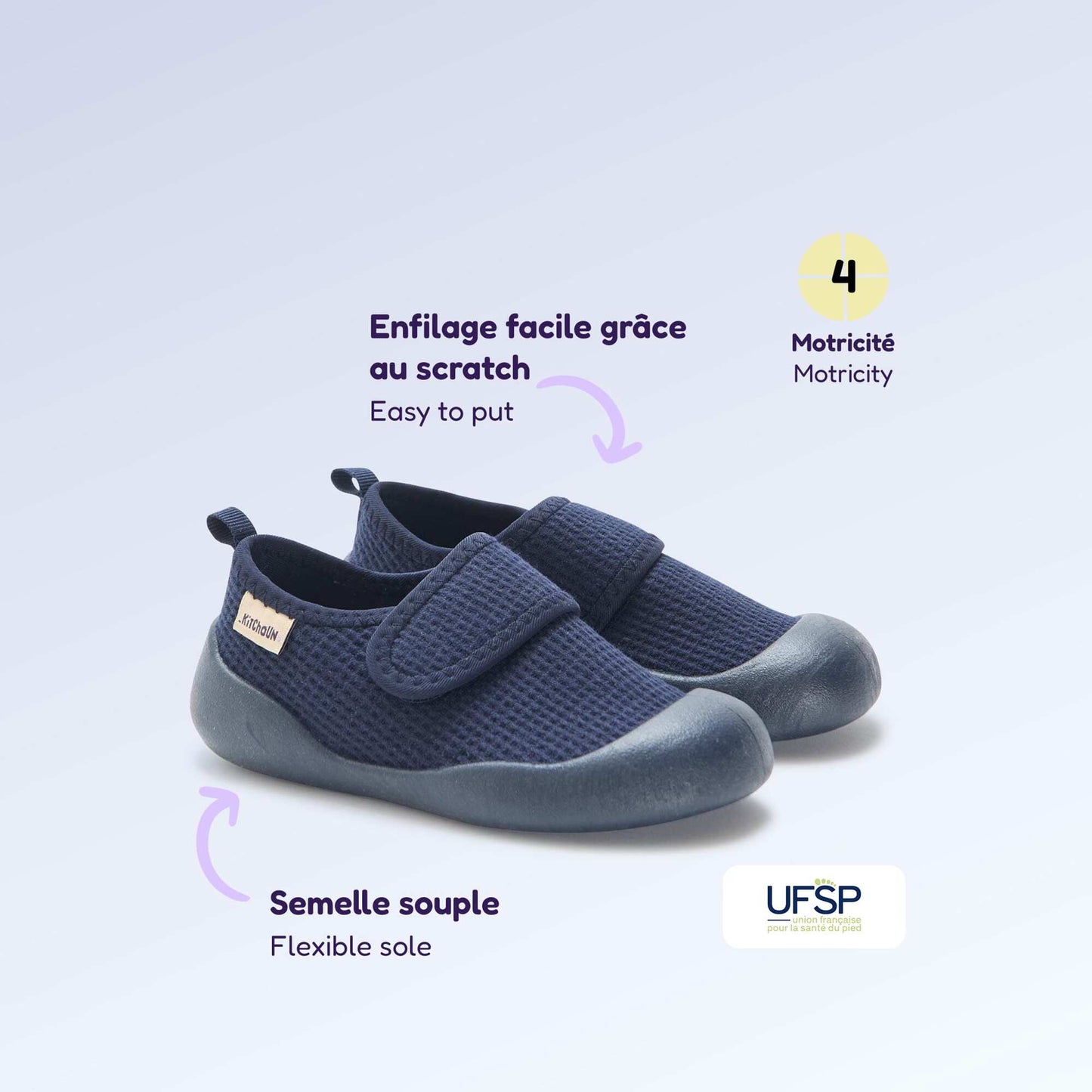 Kitchoun Motor Skills Slippers - Stage 4 'Walking' BLUE
