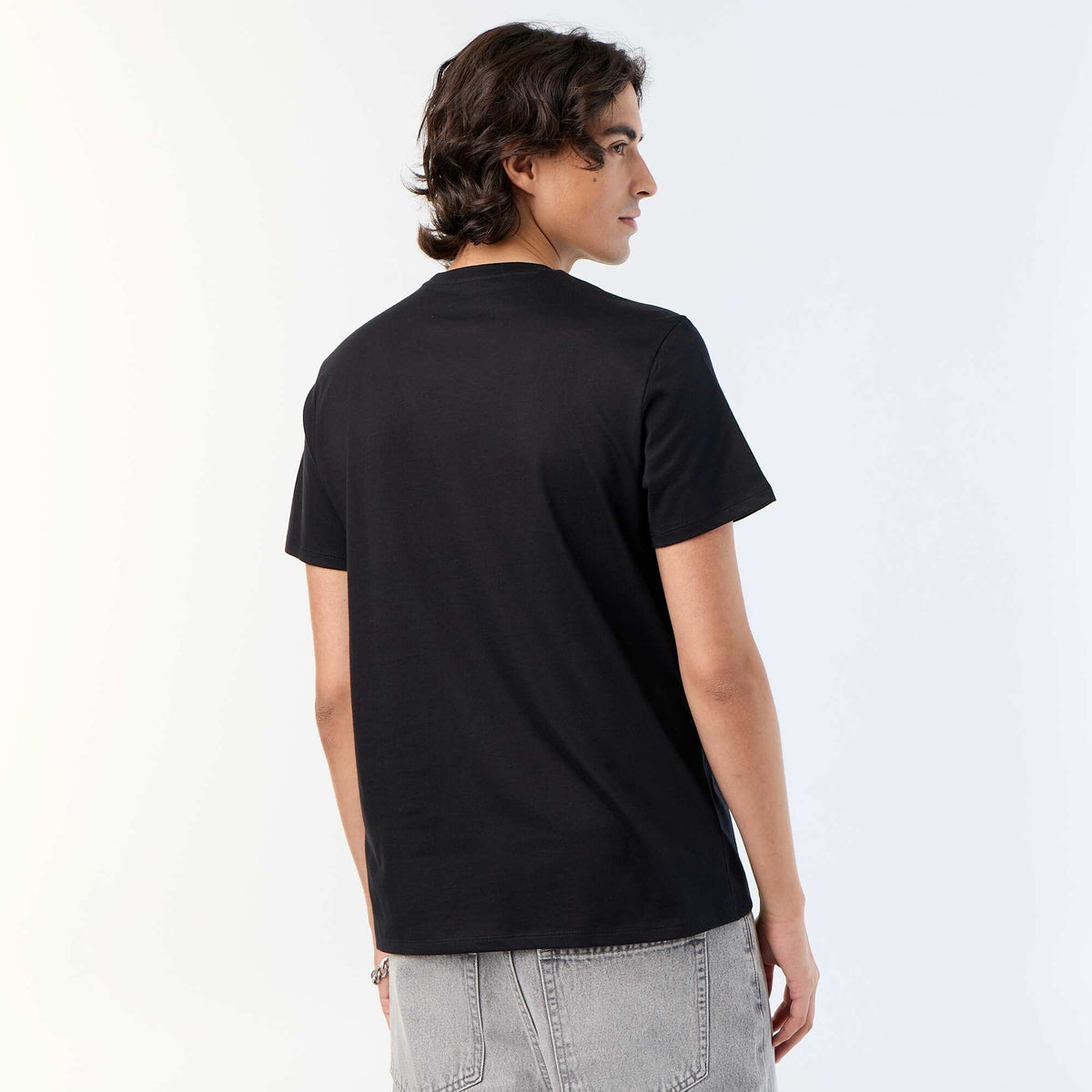 Printed Short-Sleeved T-Shirt BLACK
