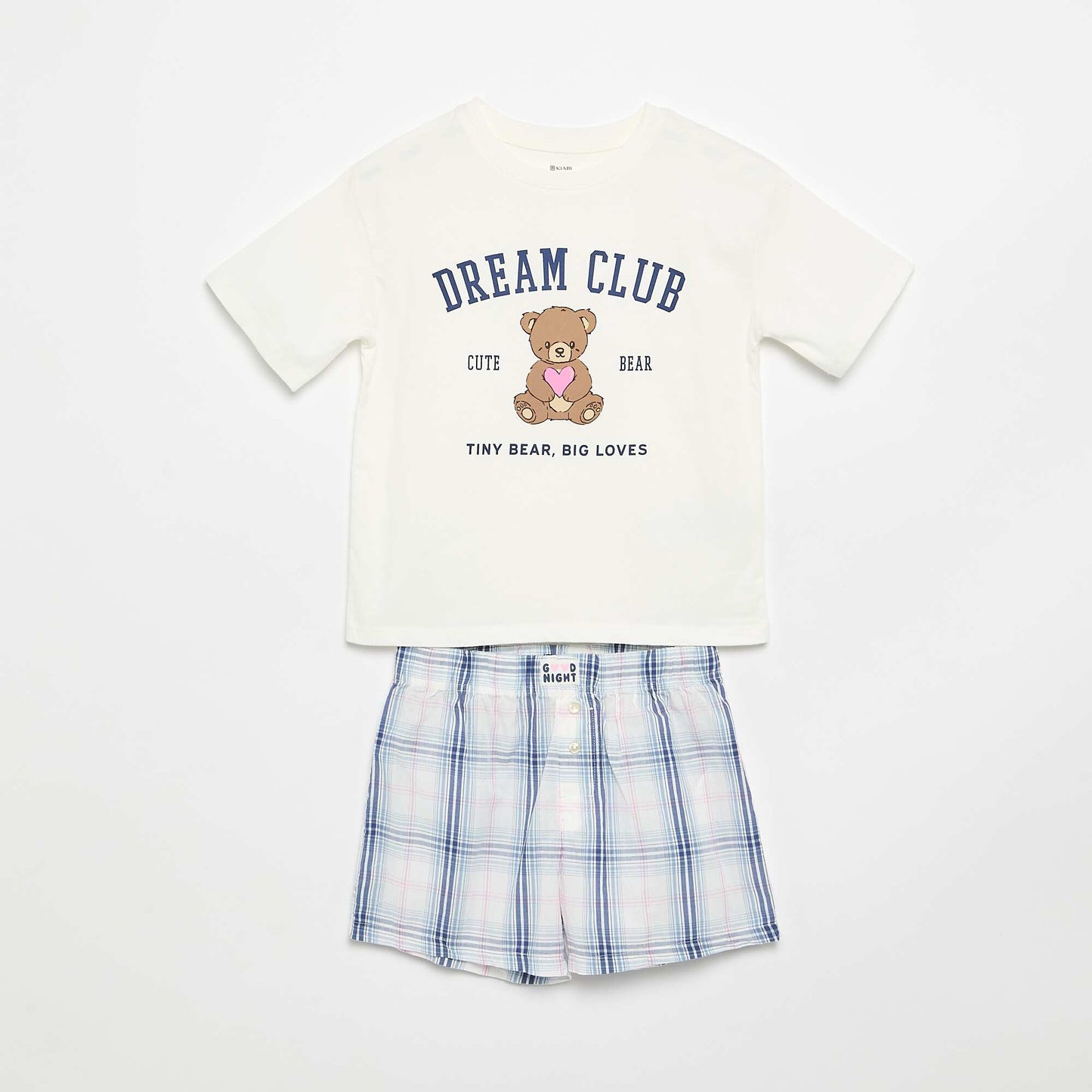 Short T-shirt and Shorts Pyjama Set - 2 Pieces GREY