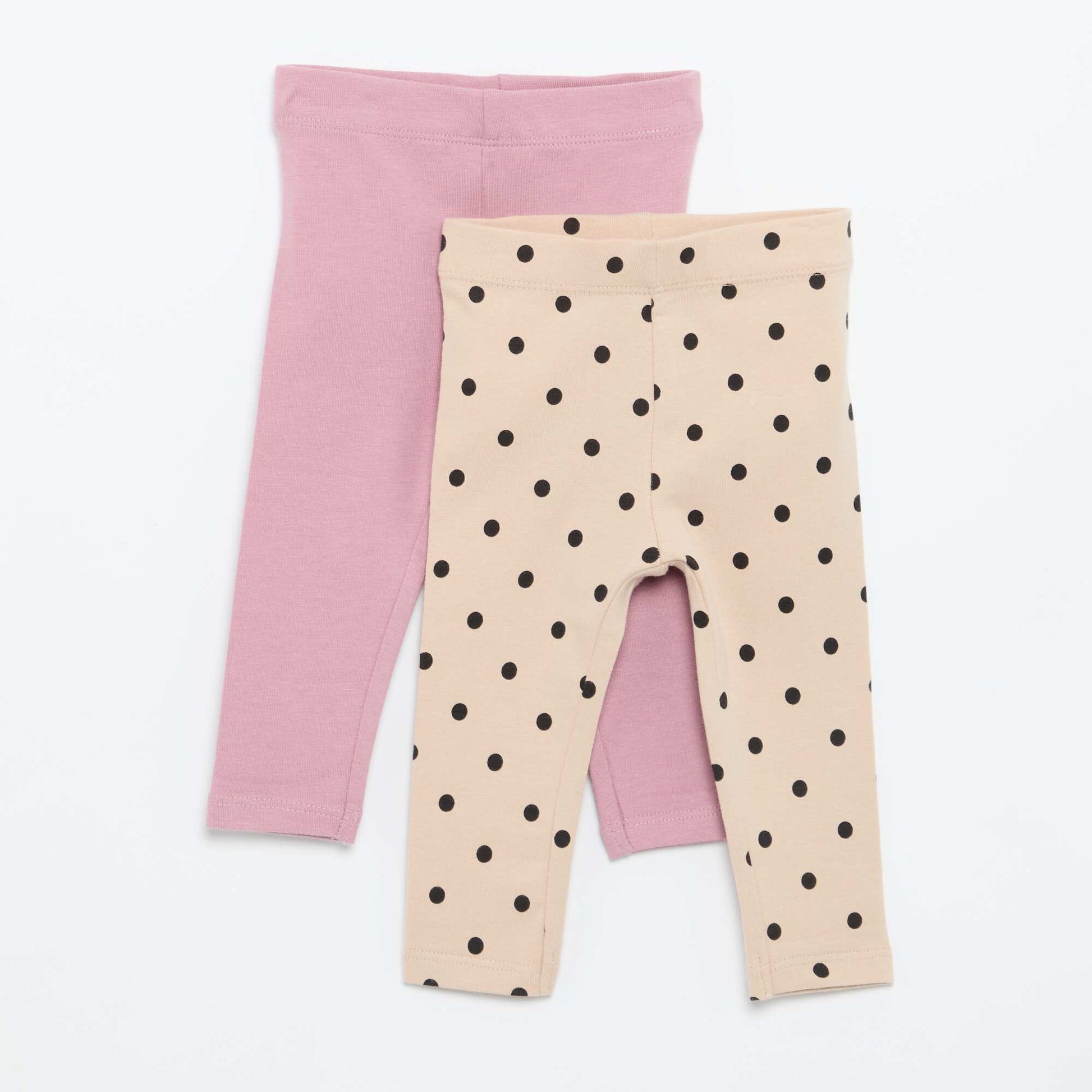 2-Pack Long Leggings BEIGE