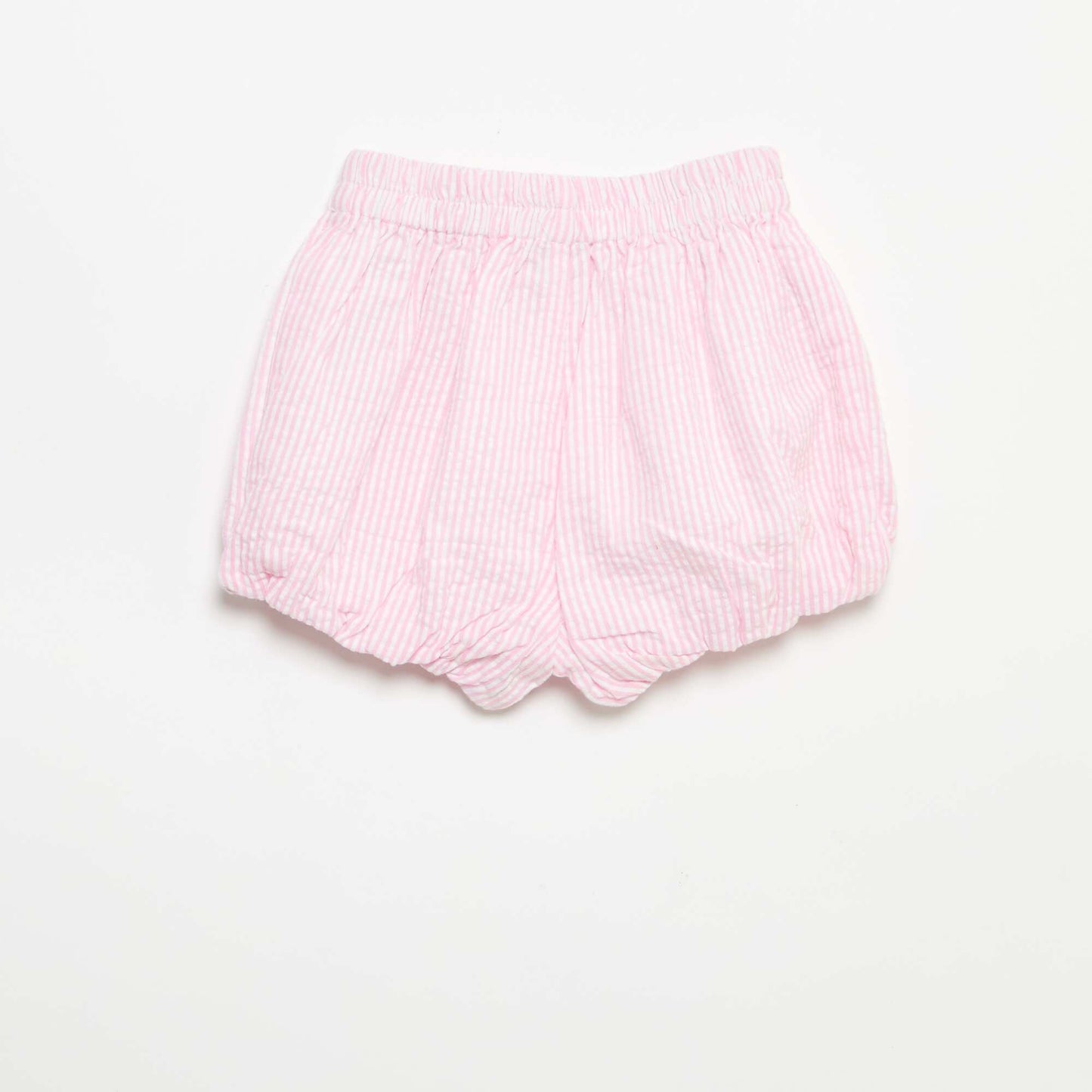 Striped Seersucker Shorts PINK