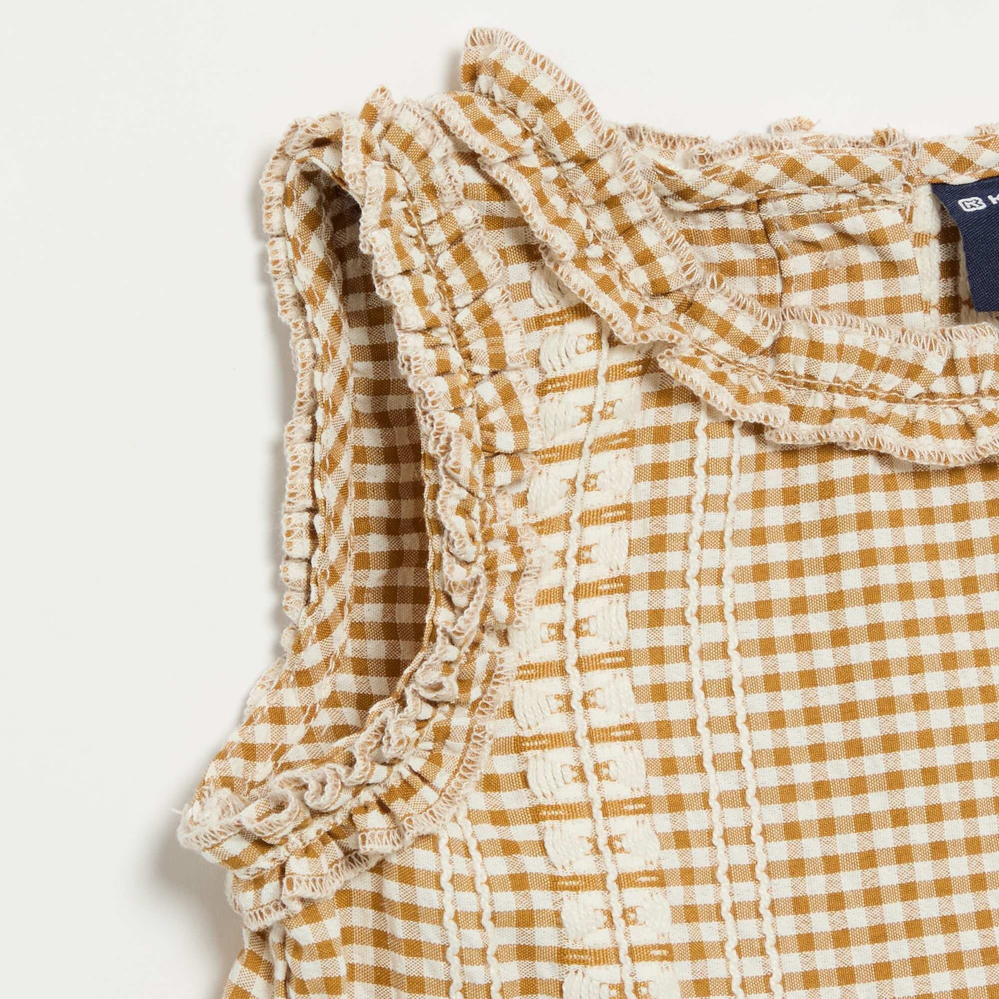 Ruffled Armhole Blouse BROWN