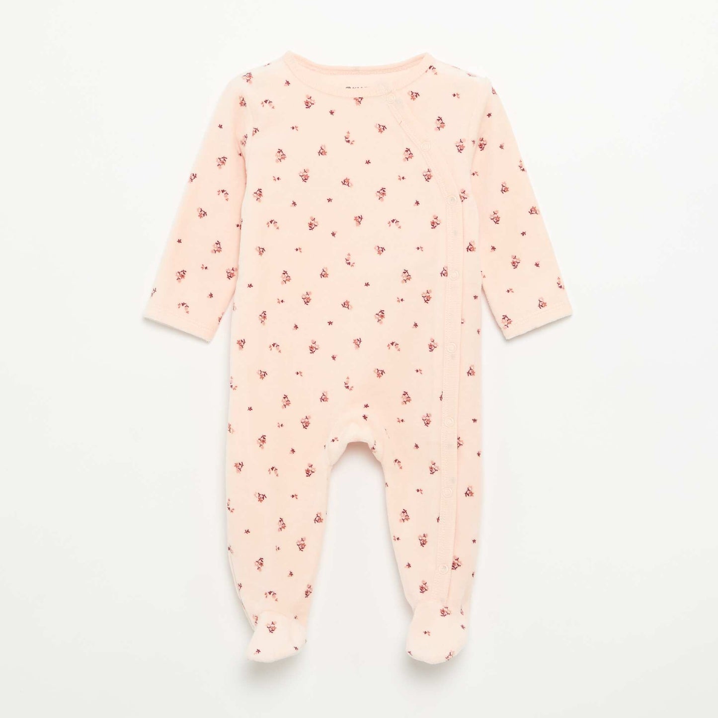 2-Pack Velvet Footed Sleepsuits PINK