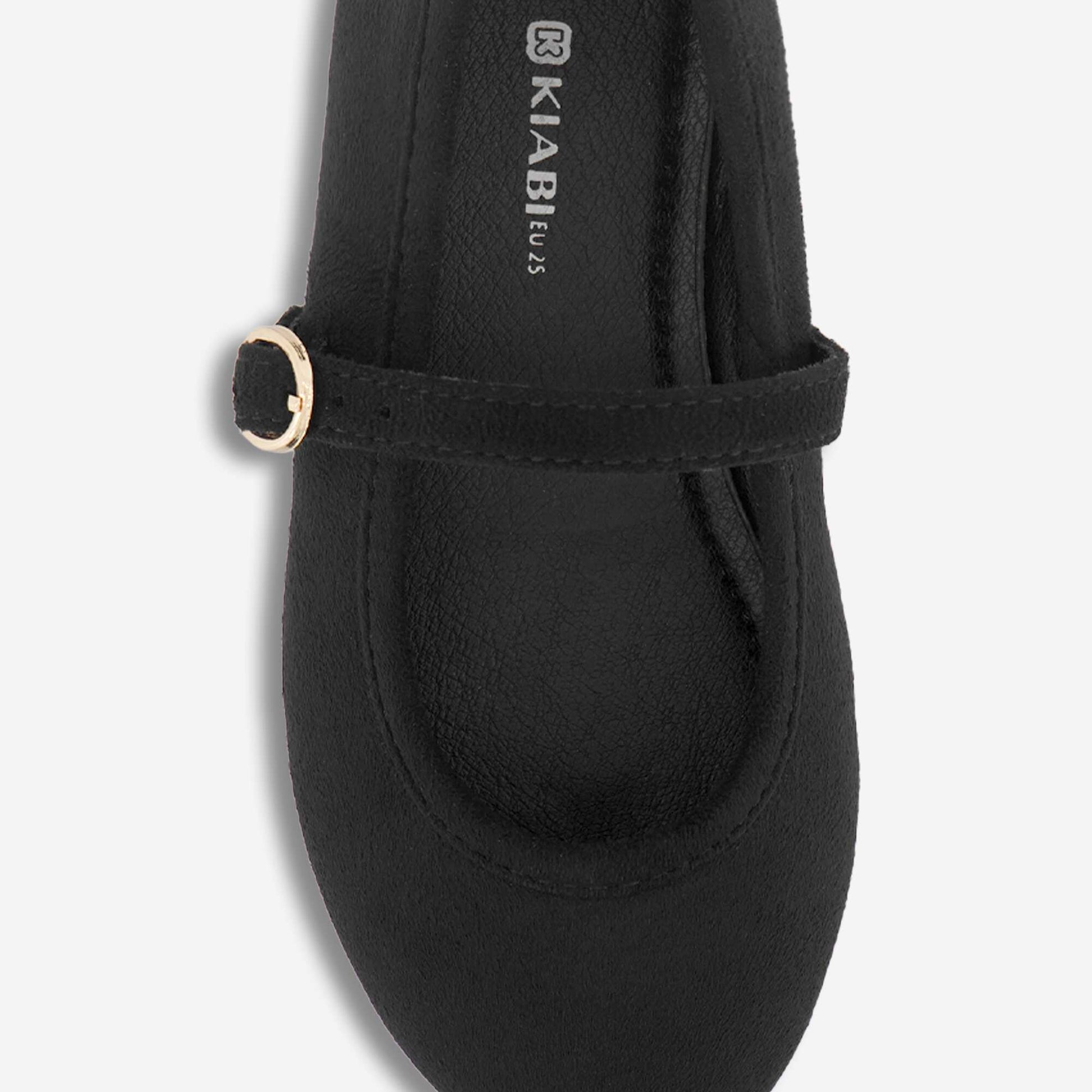 Ballerinas with straps BLACK