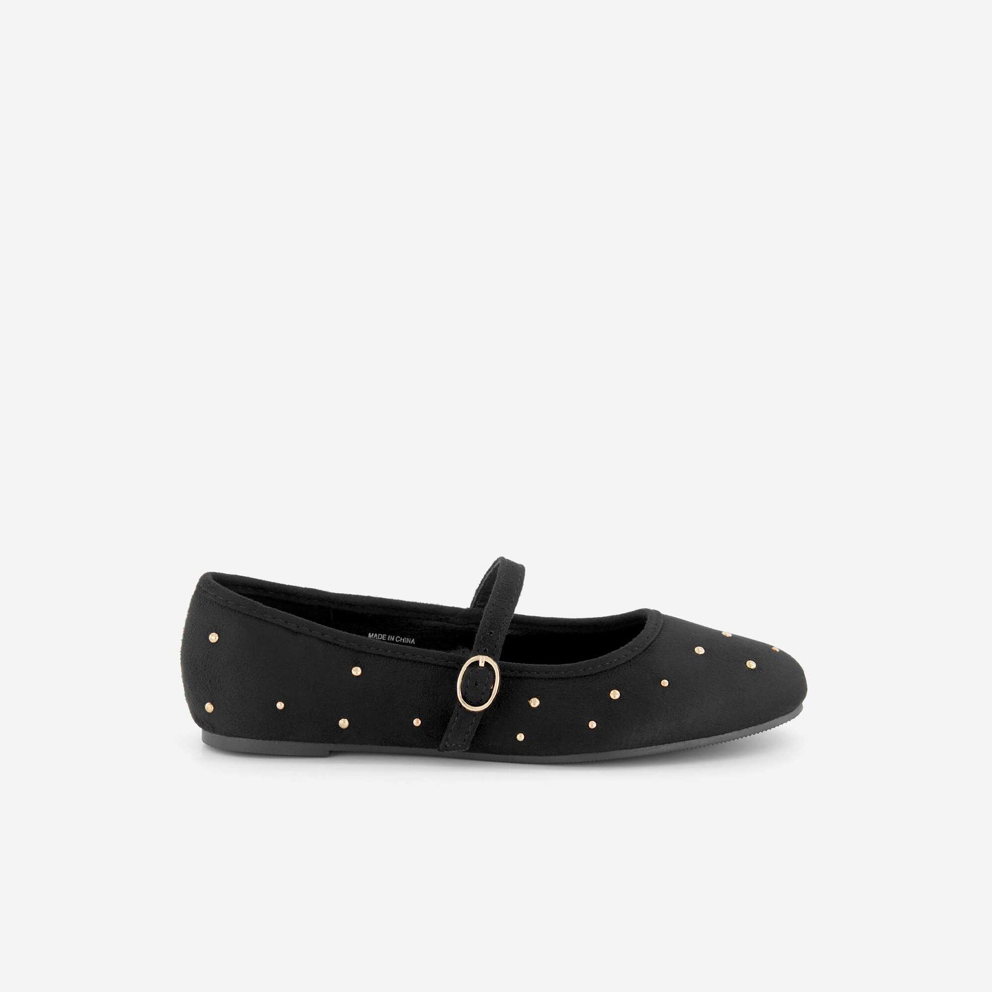 Ballerinas with strap BLACK