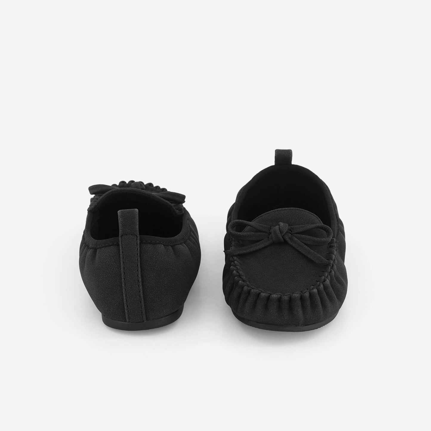 Bow Detail Loafers BLACK