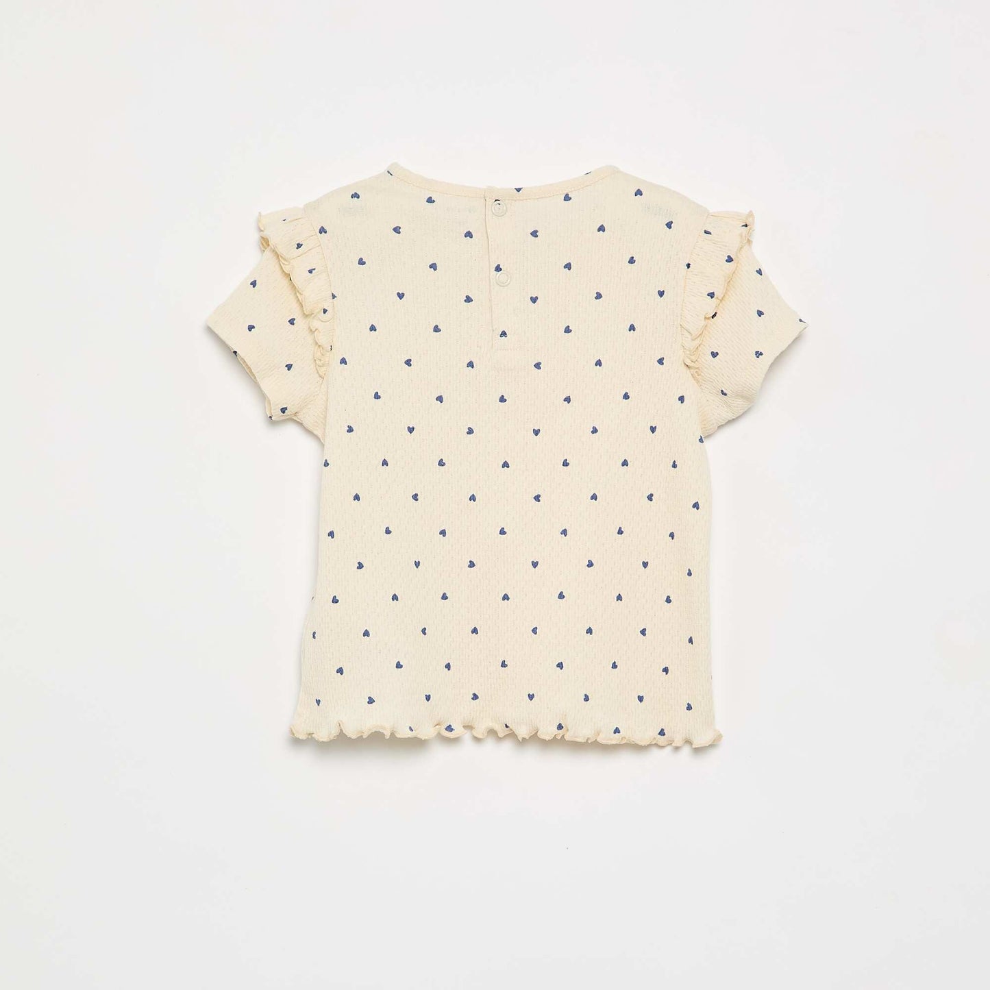 Pointelle knit pajama t-shirt + shorts - 2 pieces BEIGE