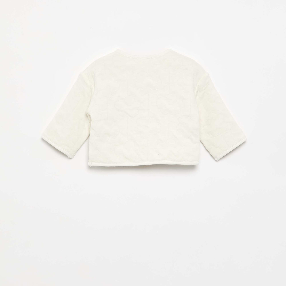 Reversible quilted snap-button jacket WHITE