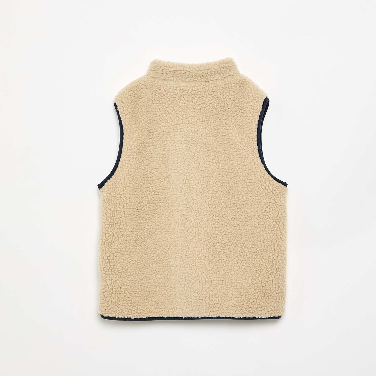 Faux Shearling Sleeveless Vest WHITE