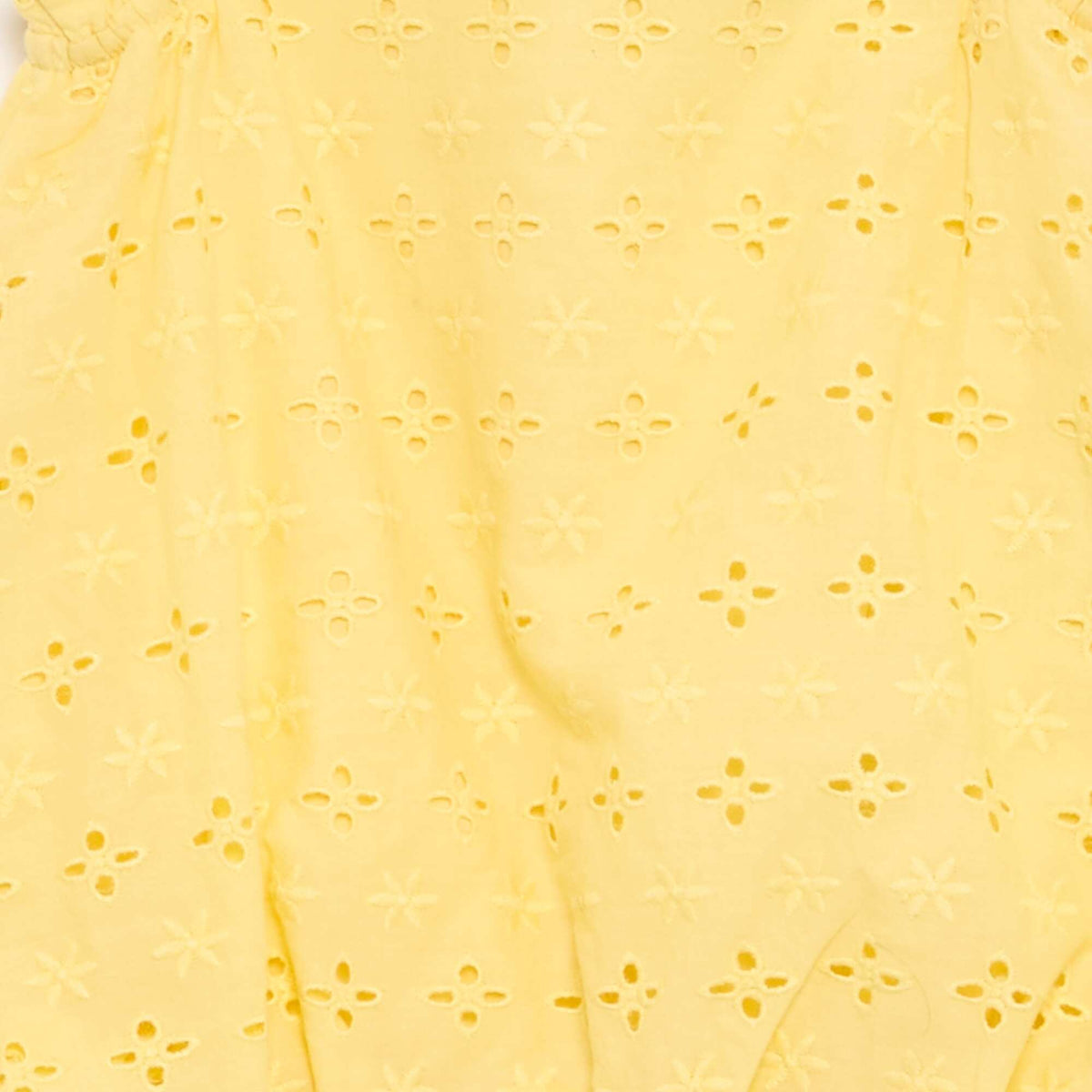 Bubble Dress with Broderie Anglaise YELLOW