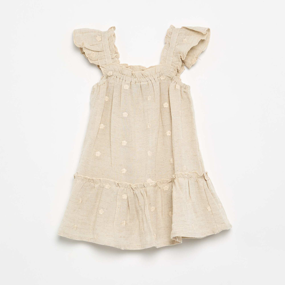 Bubble Dress with Broderie Anglaise YELLOW