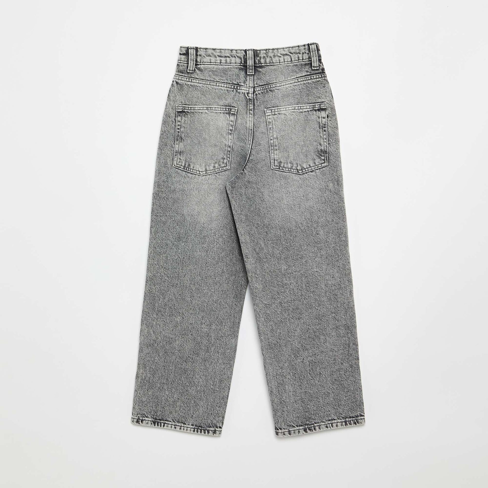 Baggy Fit Denim Trousers GREY