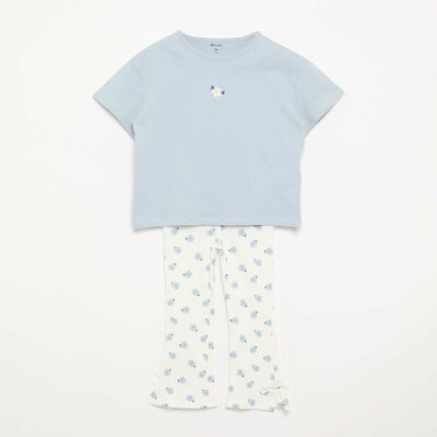 2-Piece T-shirt and Leggings Set BLUE