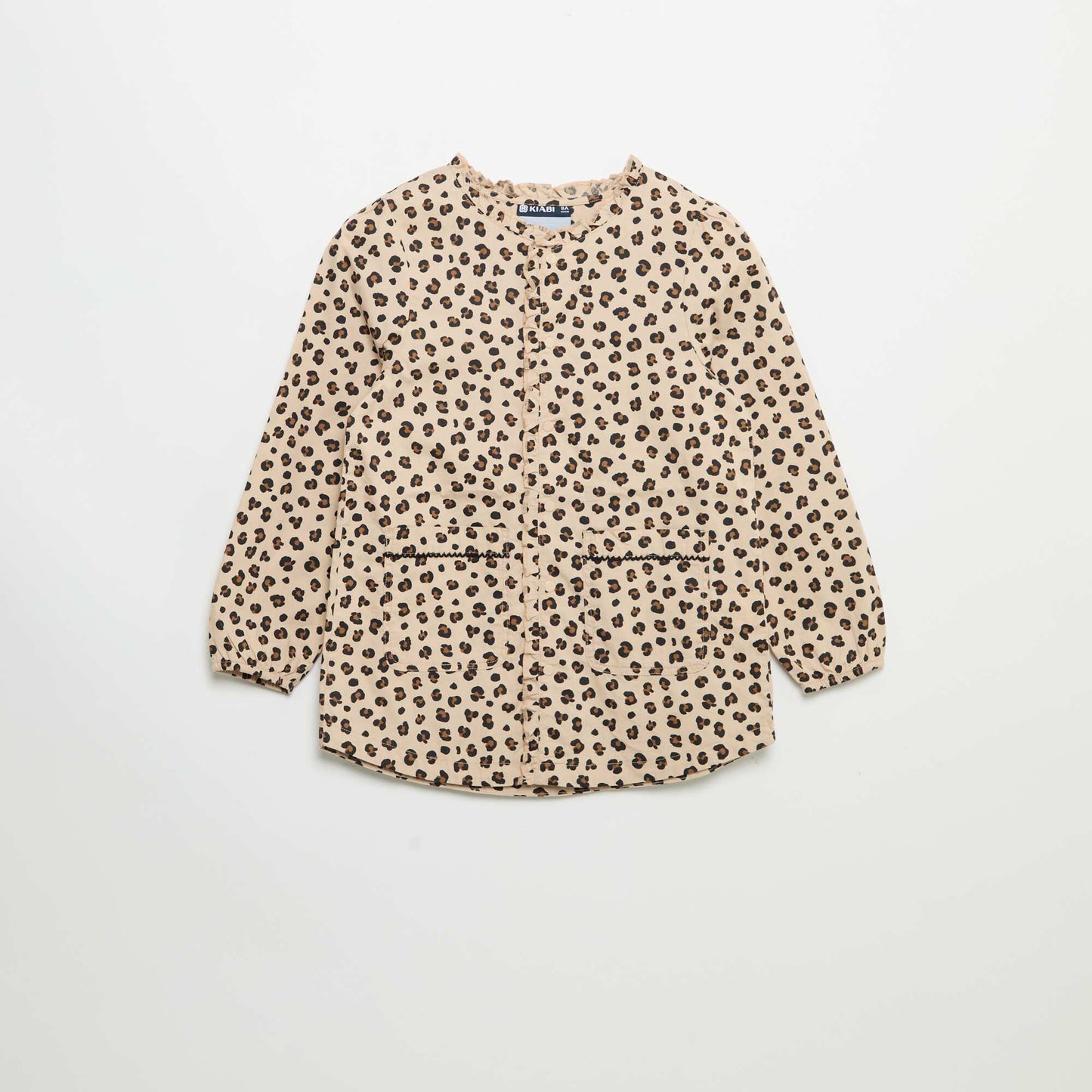Snap-button apron BEIGE