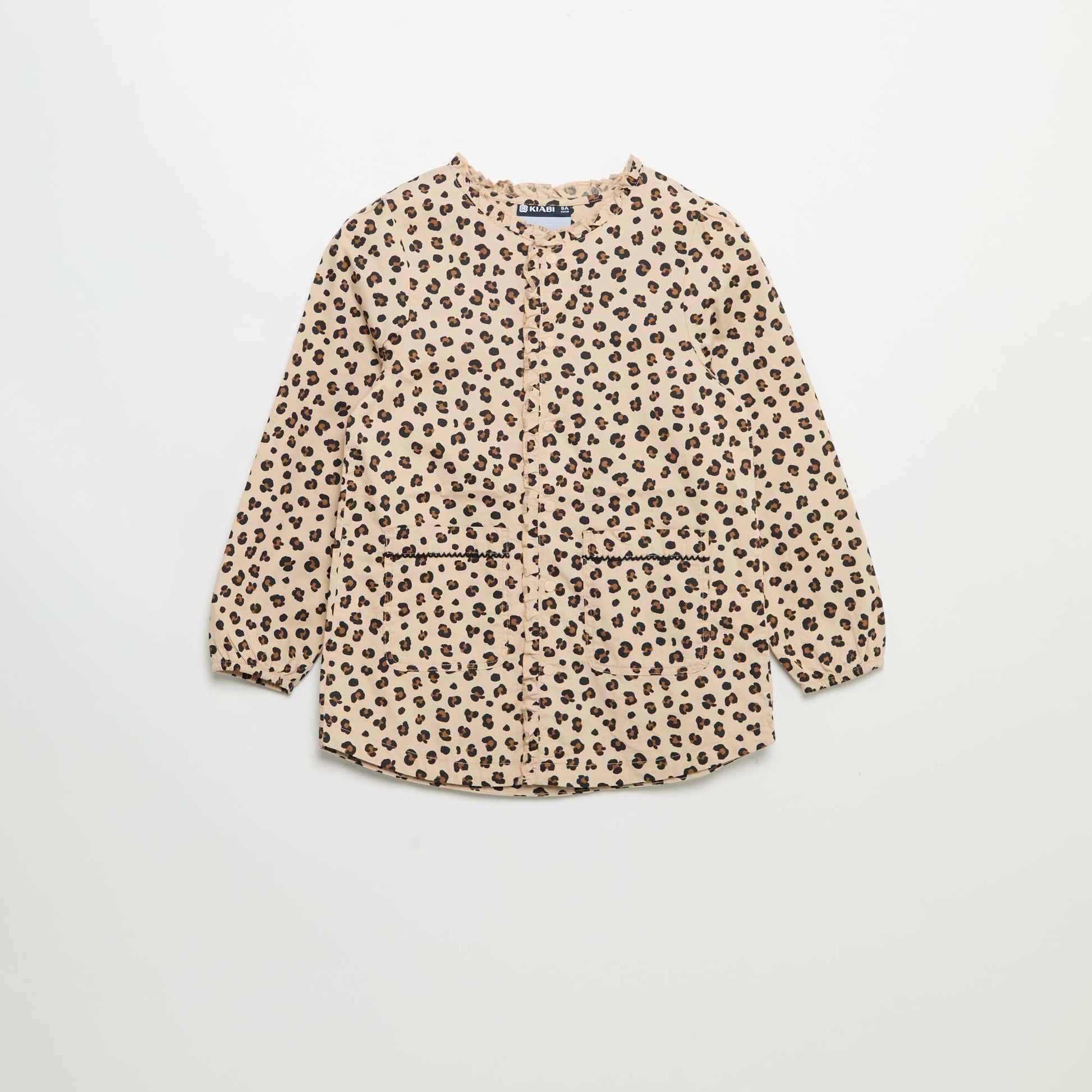 Snap-button apron BEIGE