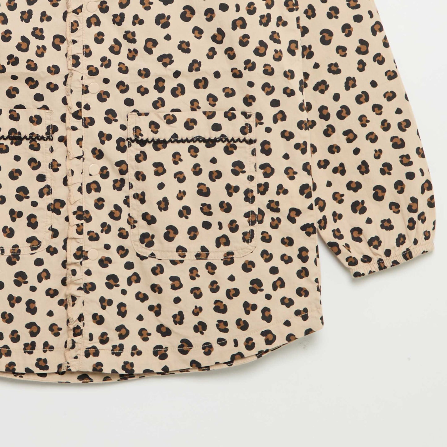 Snap-button apron BEIGE