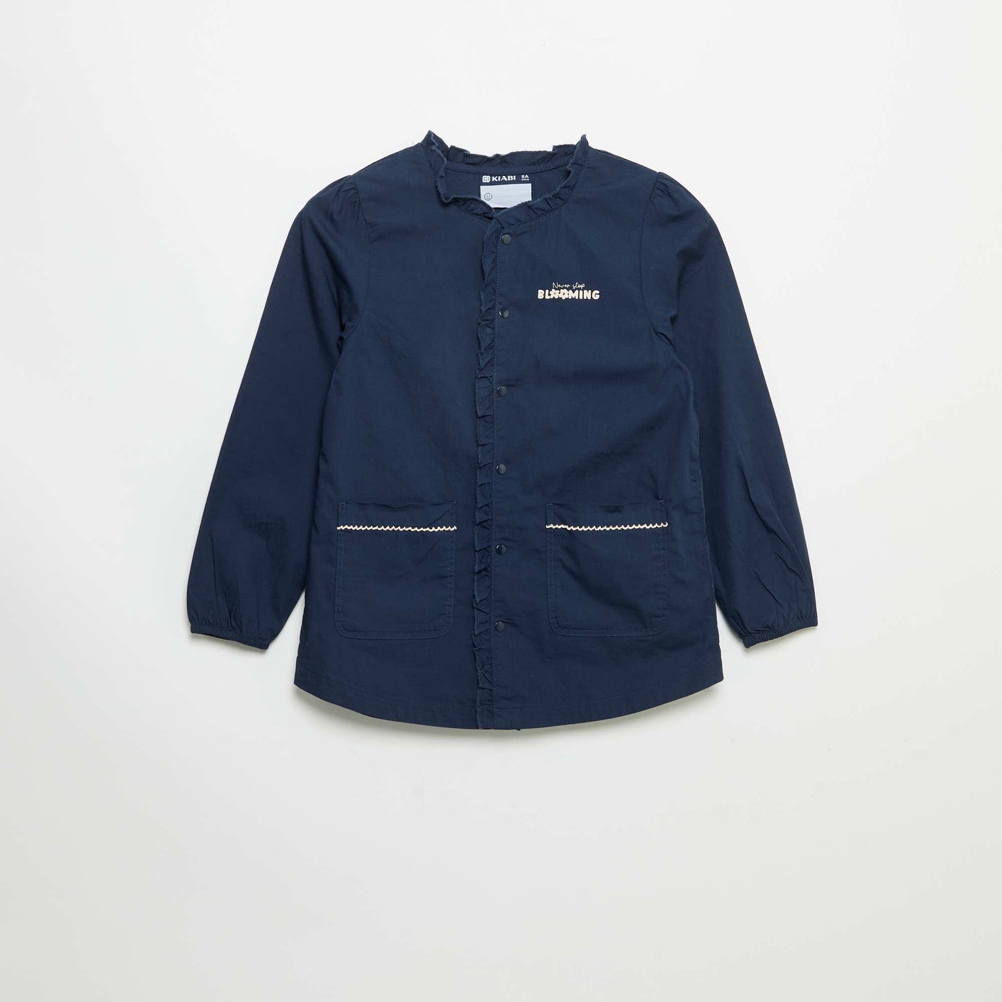 Snap-button apron BLUE