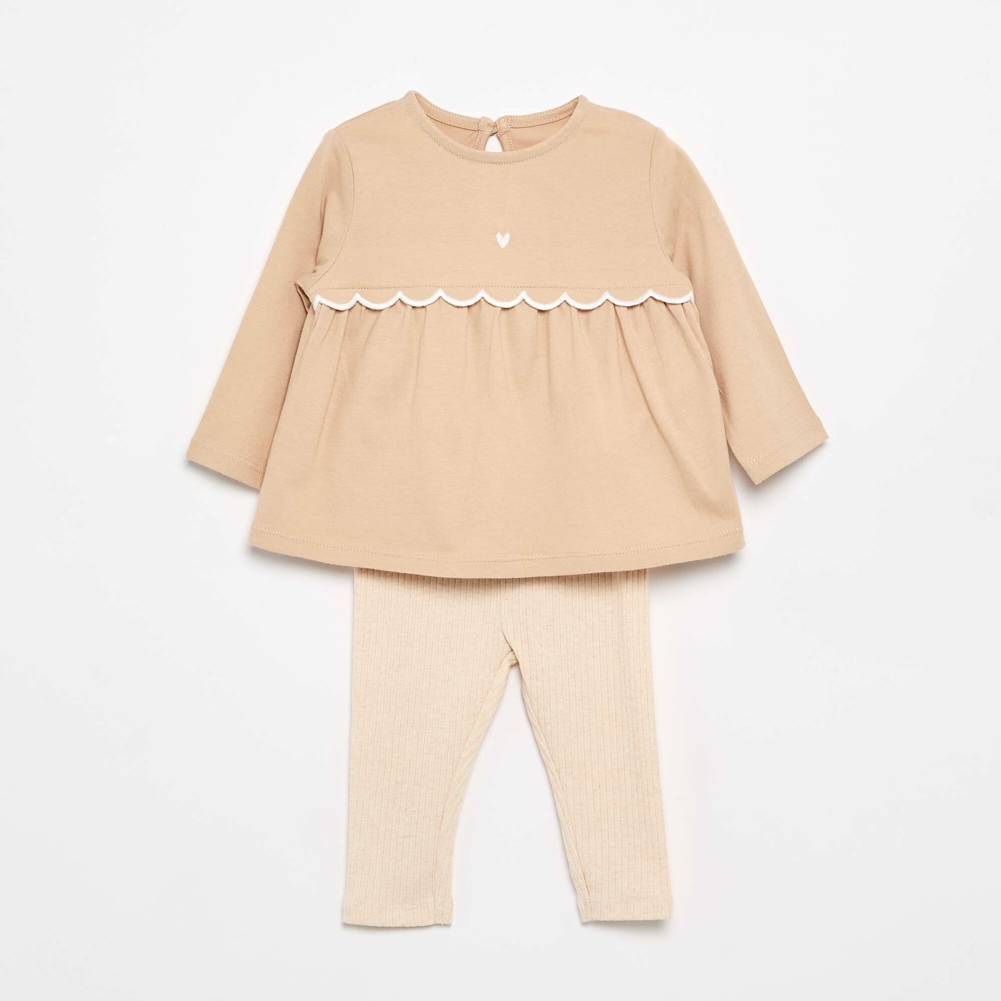 T-shirt and Leggings Set BEIGE