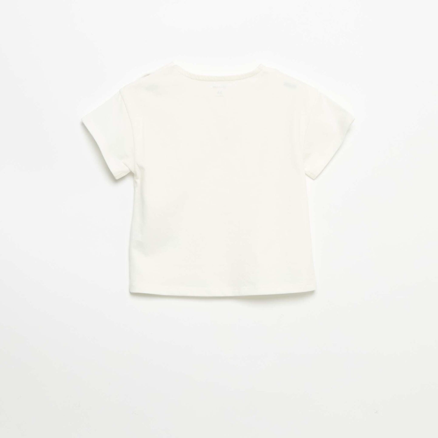 Short-sleeved T-shirt with Stitched Heart WHITE