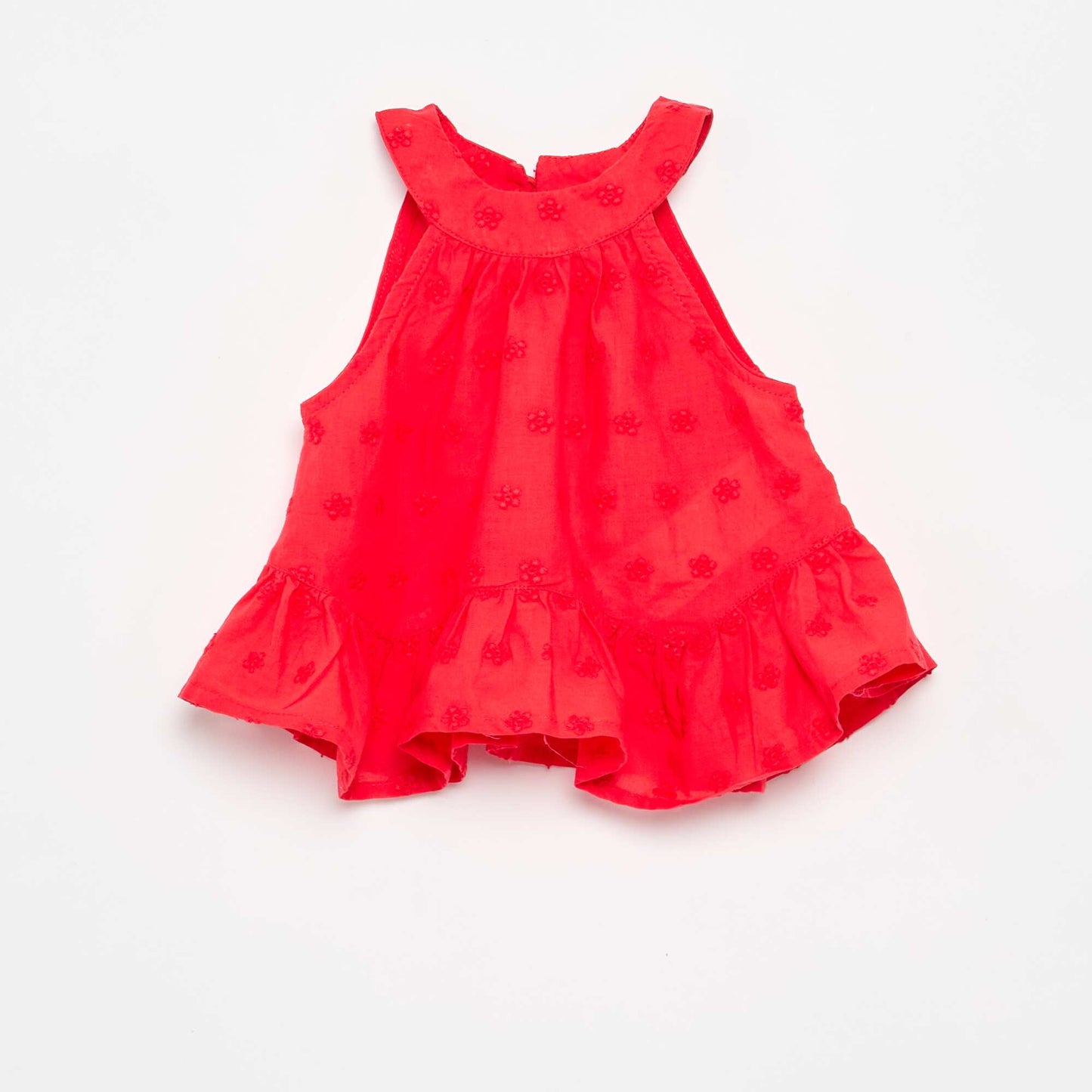 Sleeveless Blouse and Shorts Set RED