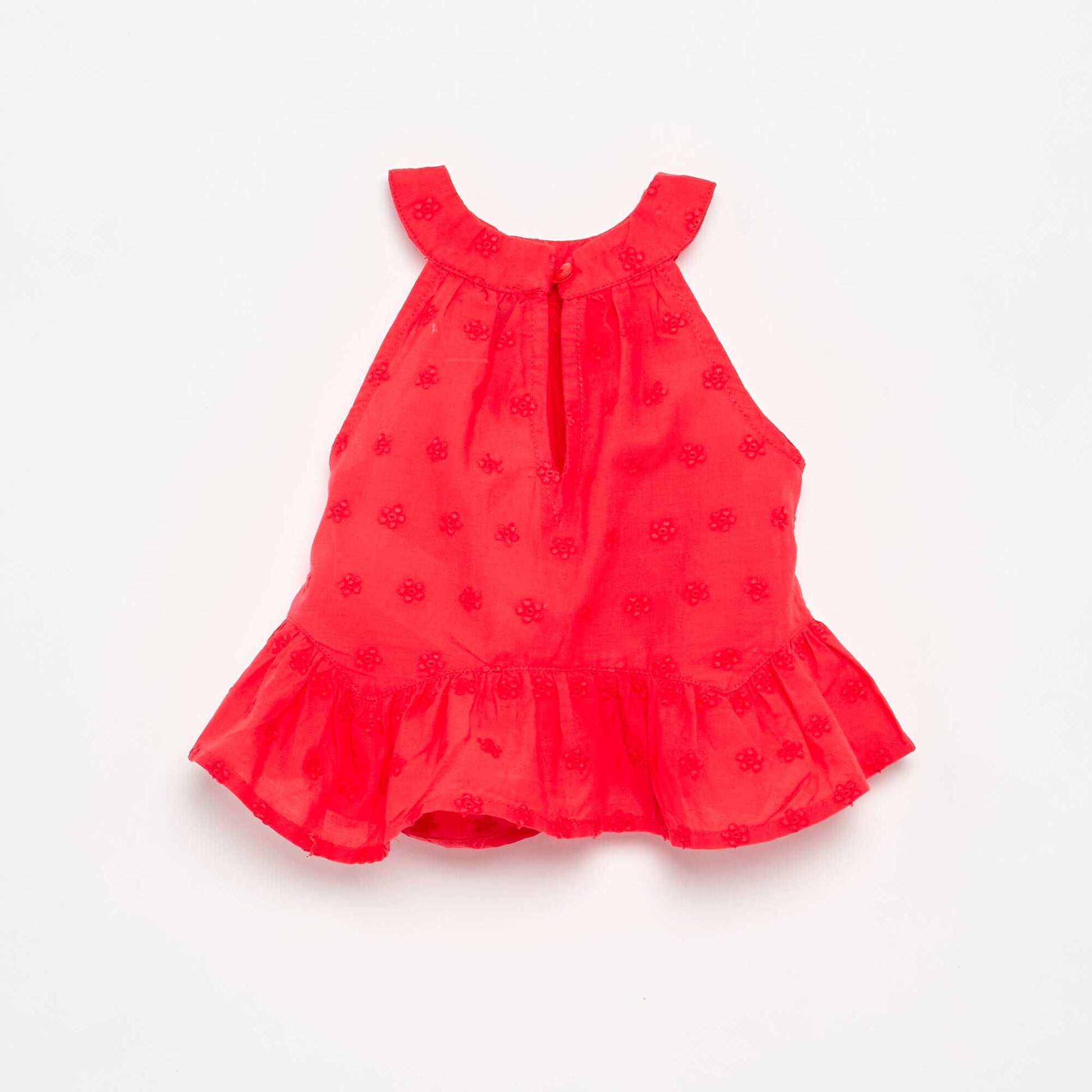 Sleeveless Blouse and Shorts Set RED