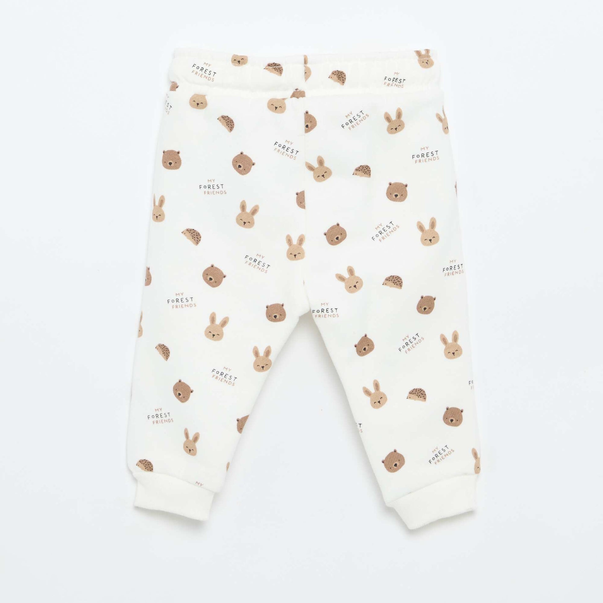 Patterned jogging bottoms BEIGE