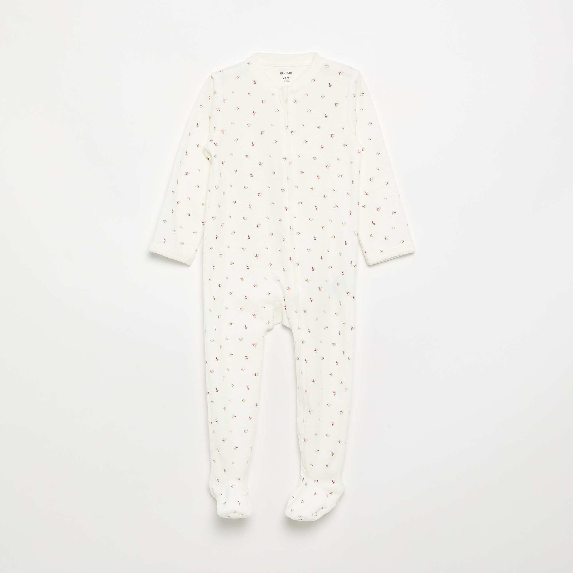 Velvet Baby Sleepsuit WHITE