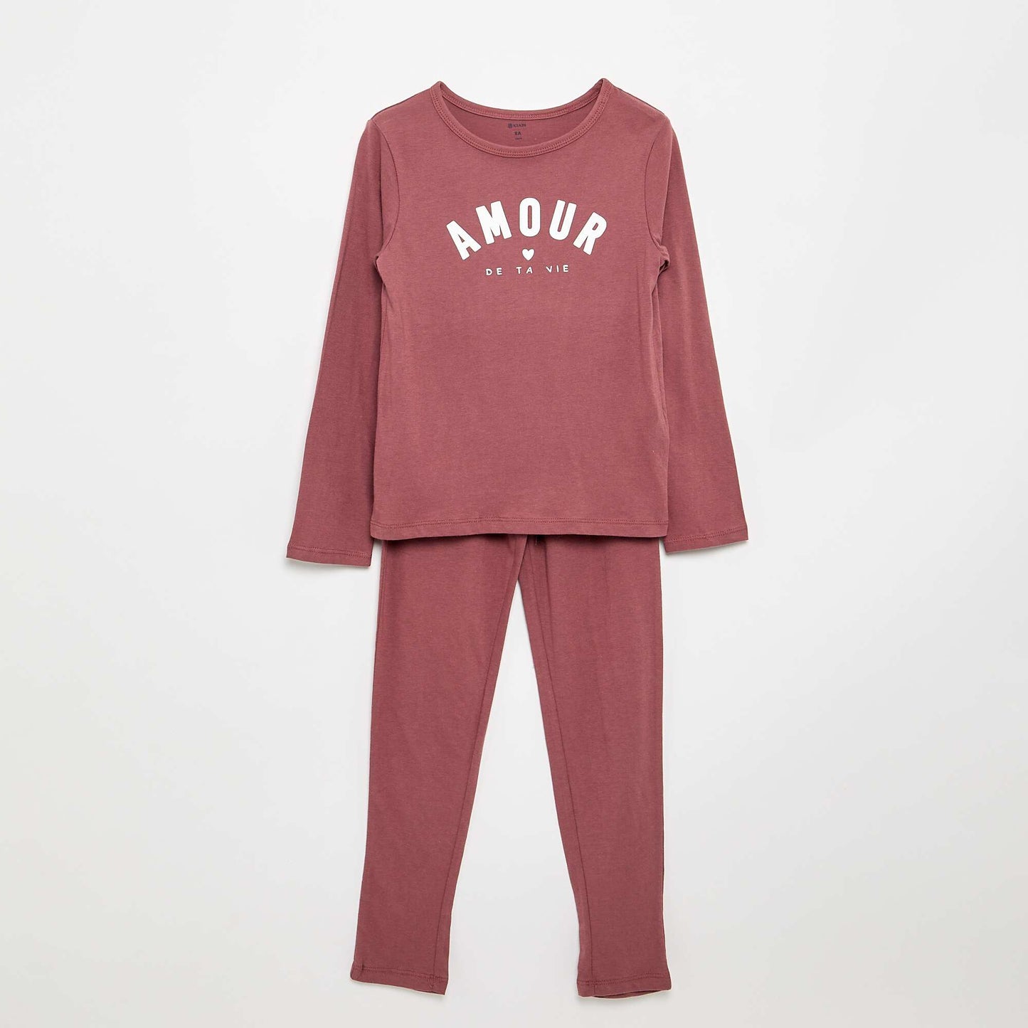Long cotton jersey pajamas - 2 pieces PINK